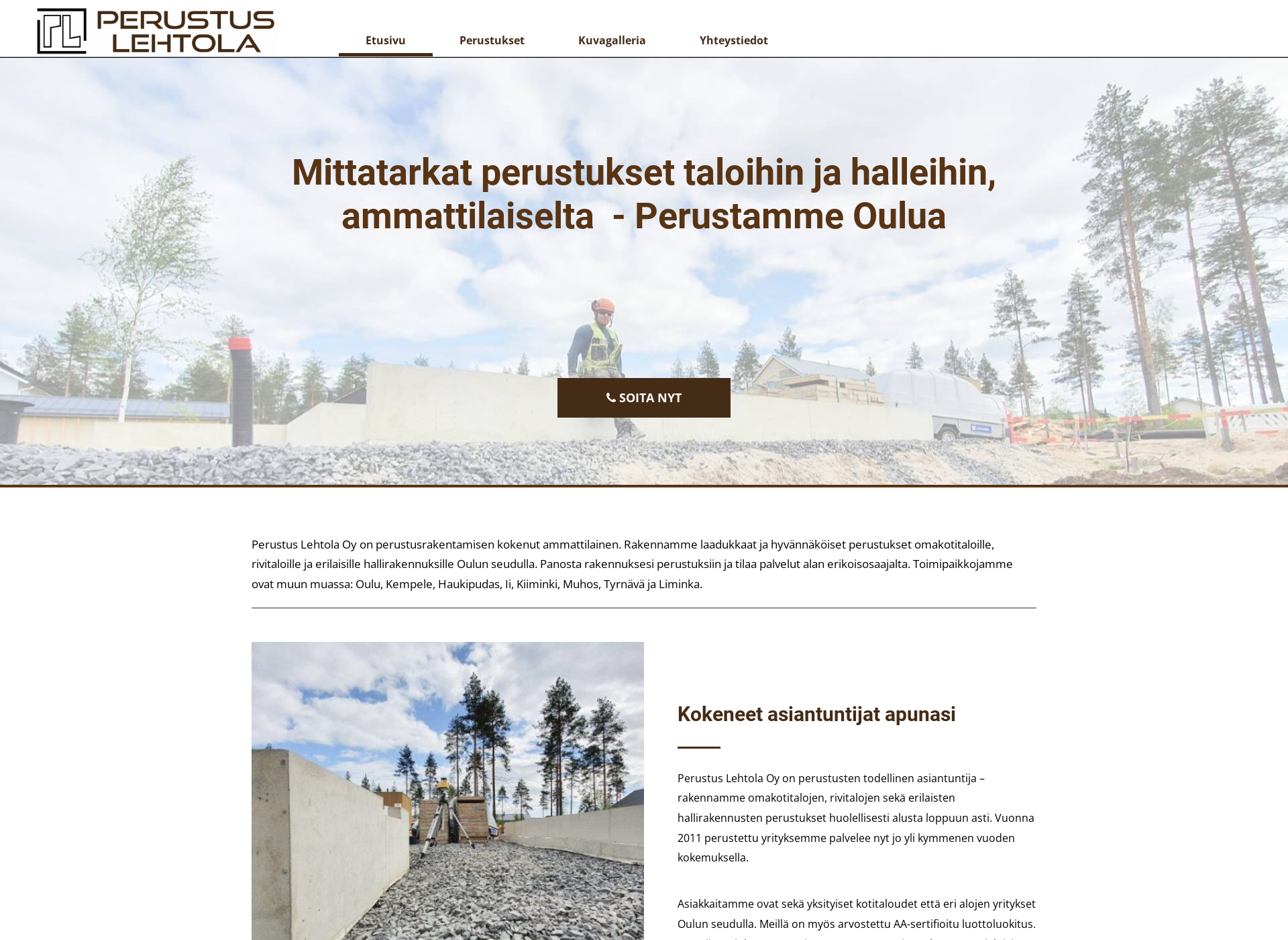 Skärmdump för perustuslehtola.fi