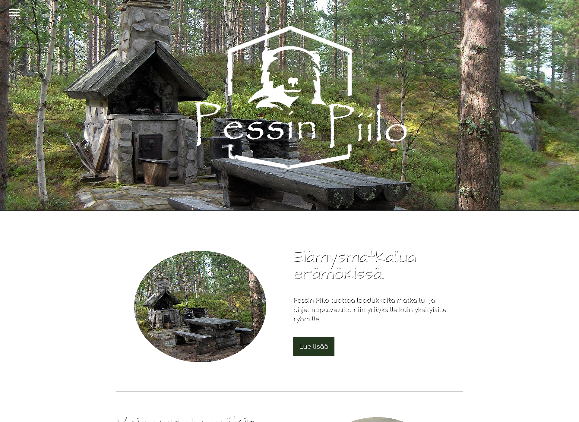 Skärmdump för pessinpiilo.fi