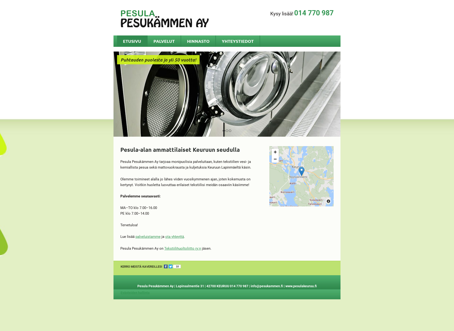 Screenshot for pesukammen.fi