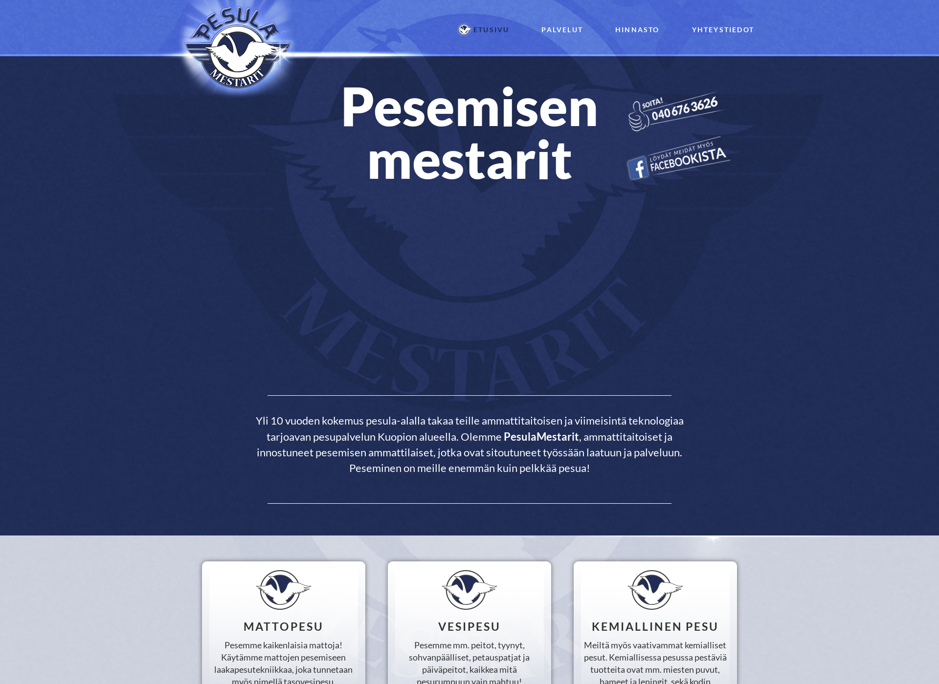 Screenshot for pesulamestarit.fi