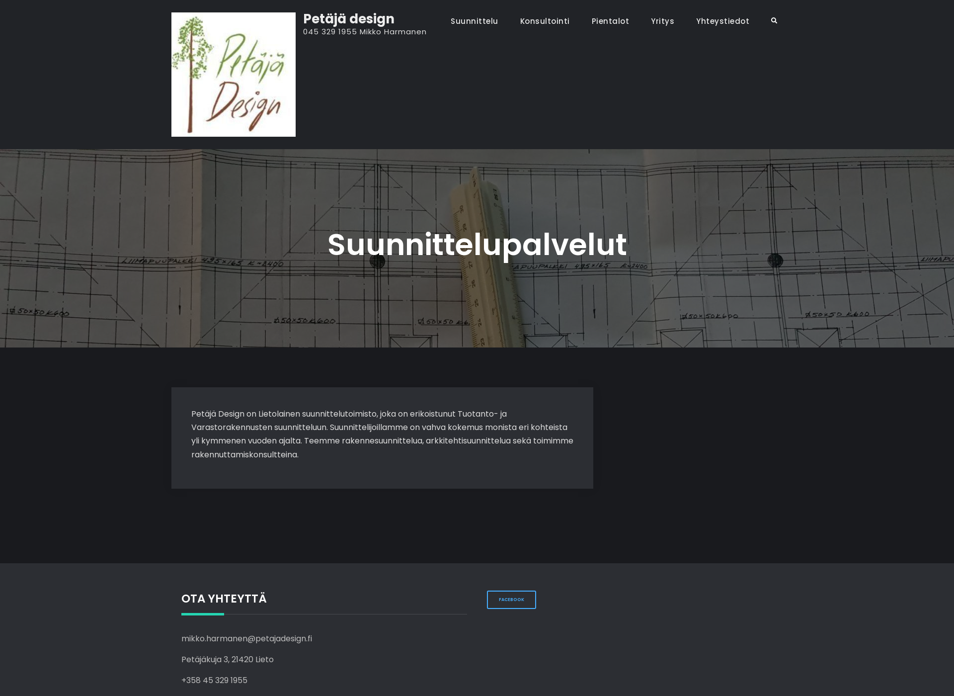 Skärmdump för petajadesign.fi