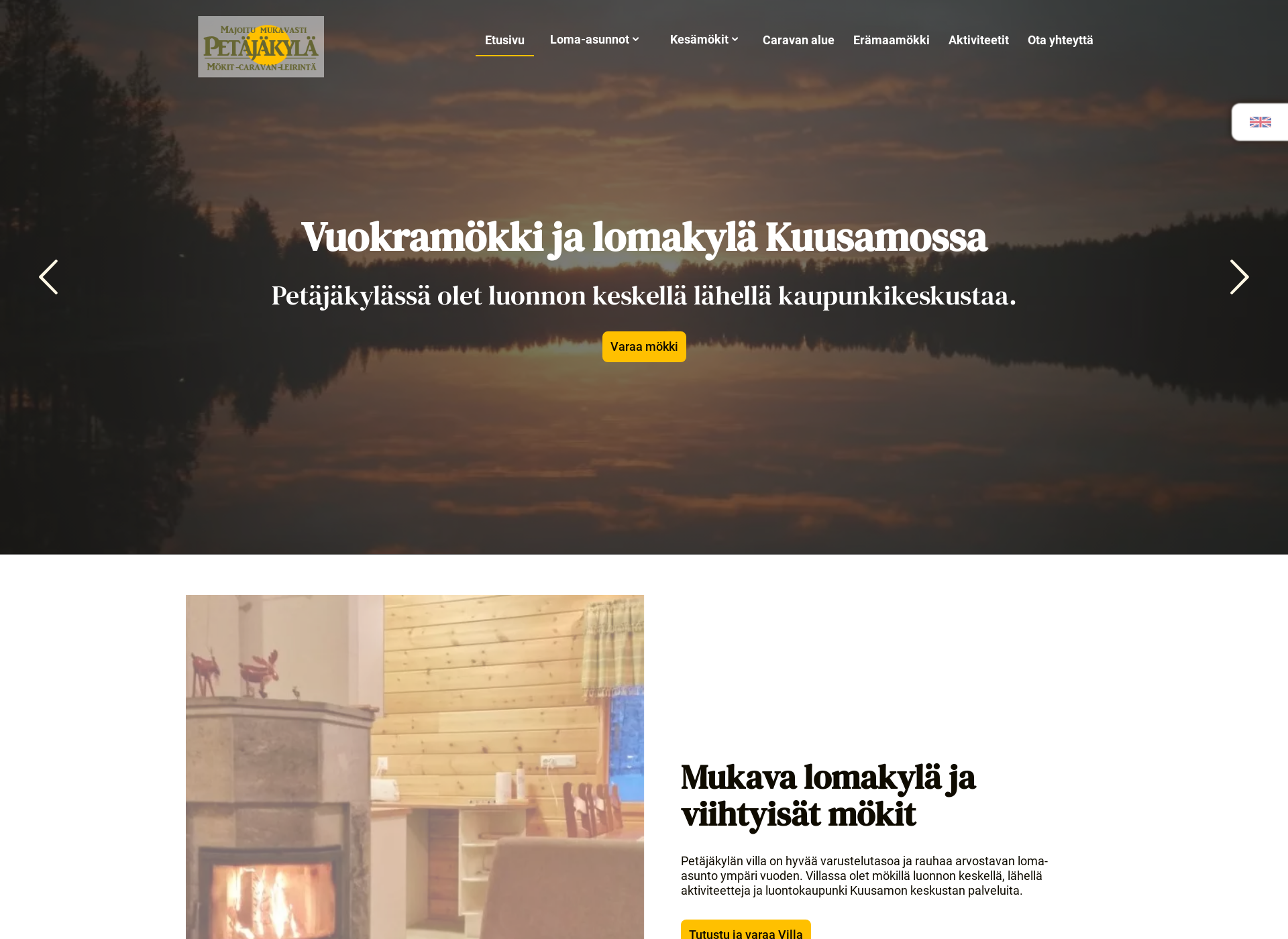 Skärmdump för petajakyla.fi
