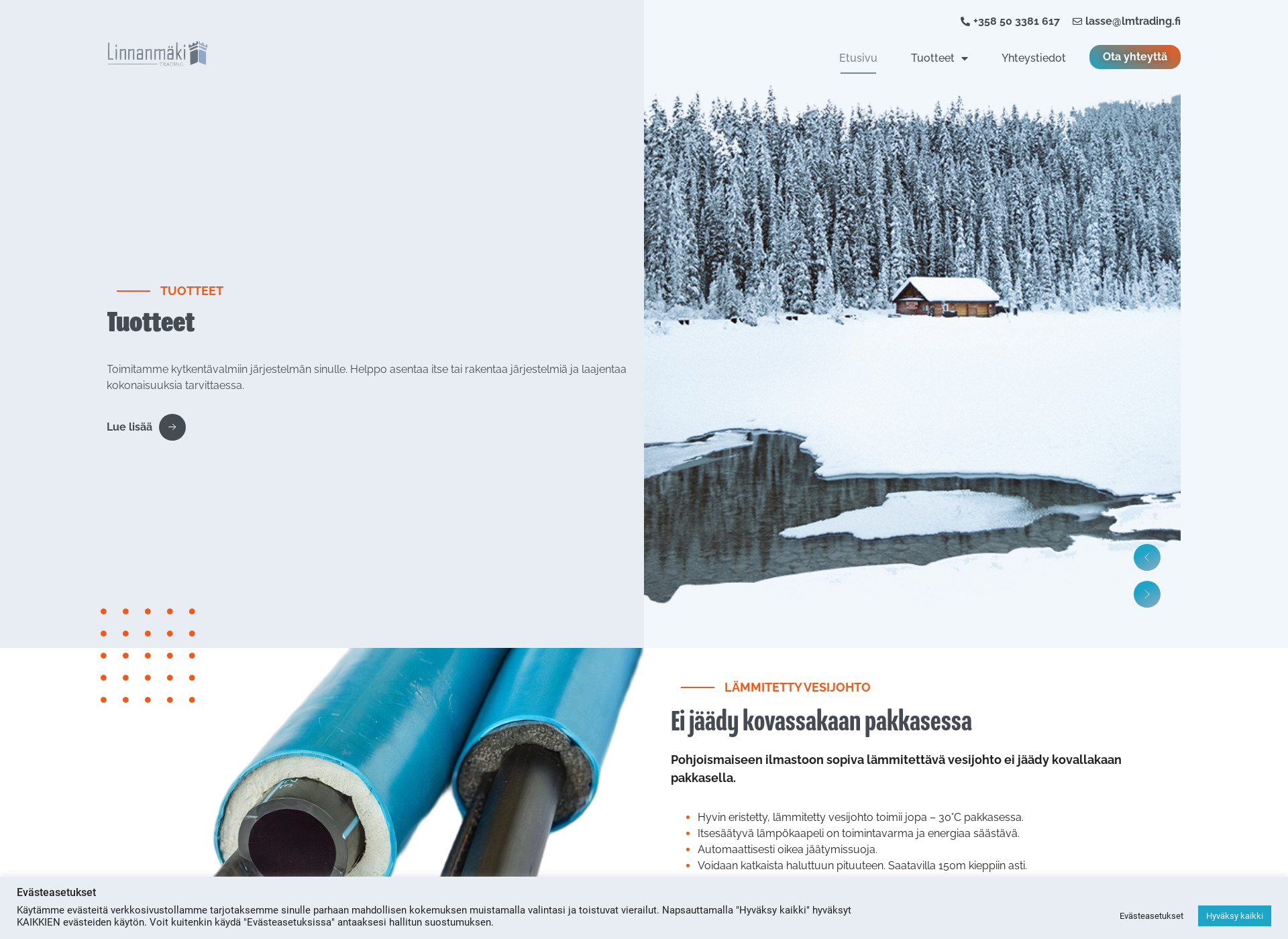 Skärmdump för petec.fi