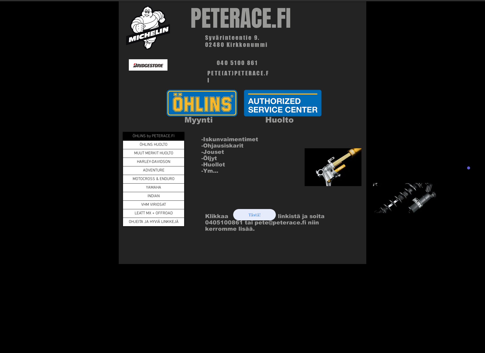 Screenshot for peterace.fi