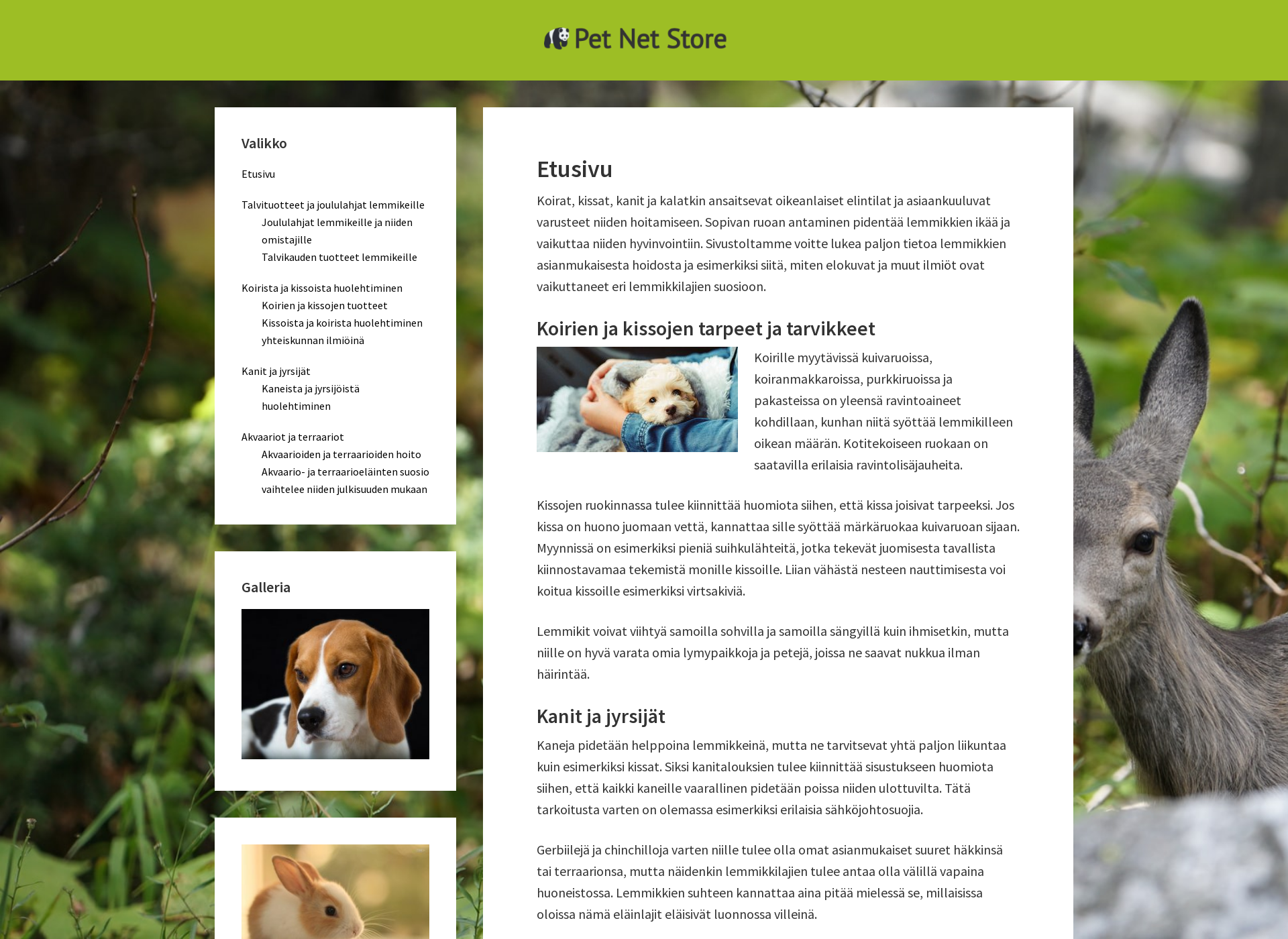 Screenshot for petnetstore.fi