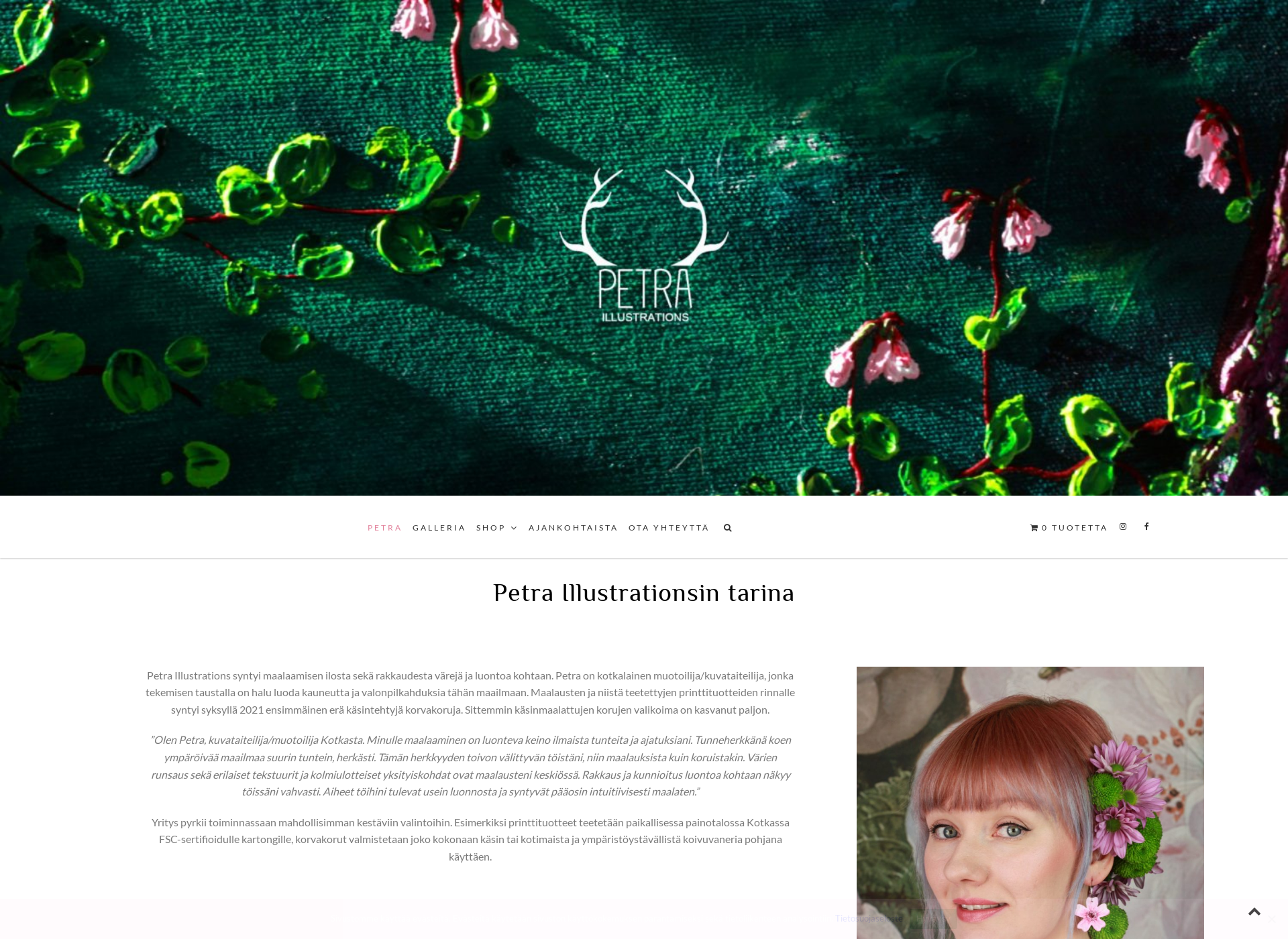 Screenshot for petraillustrations.fi