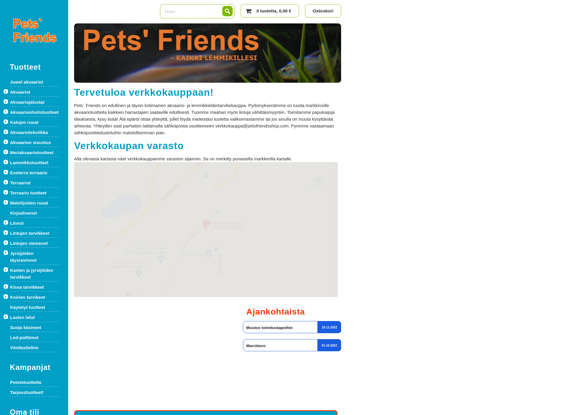 Näyttökuva petsfriendsshop.com