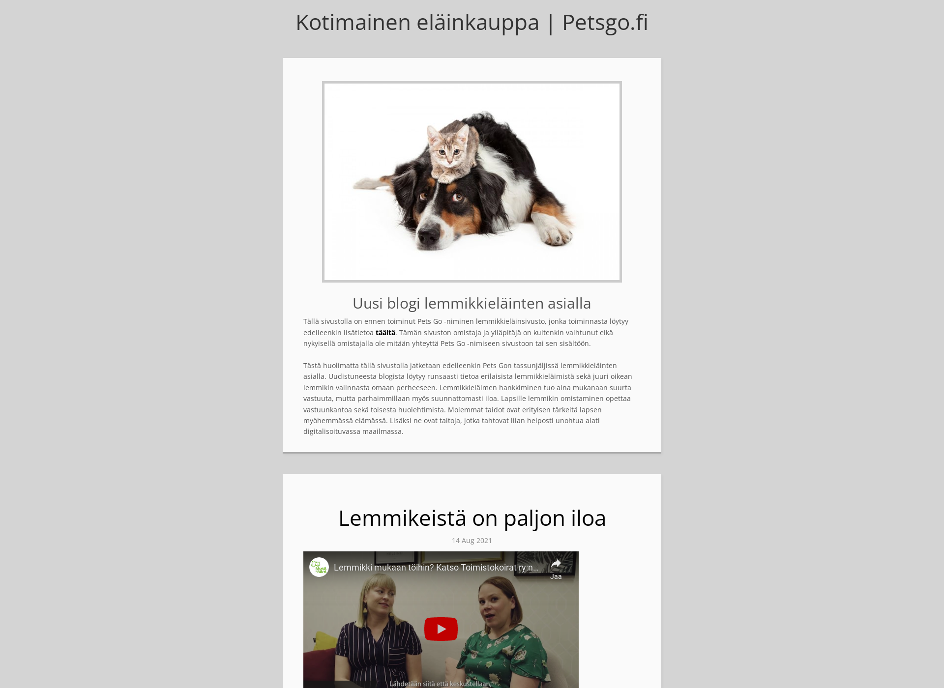 Näyttökuva petsgo.fi