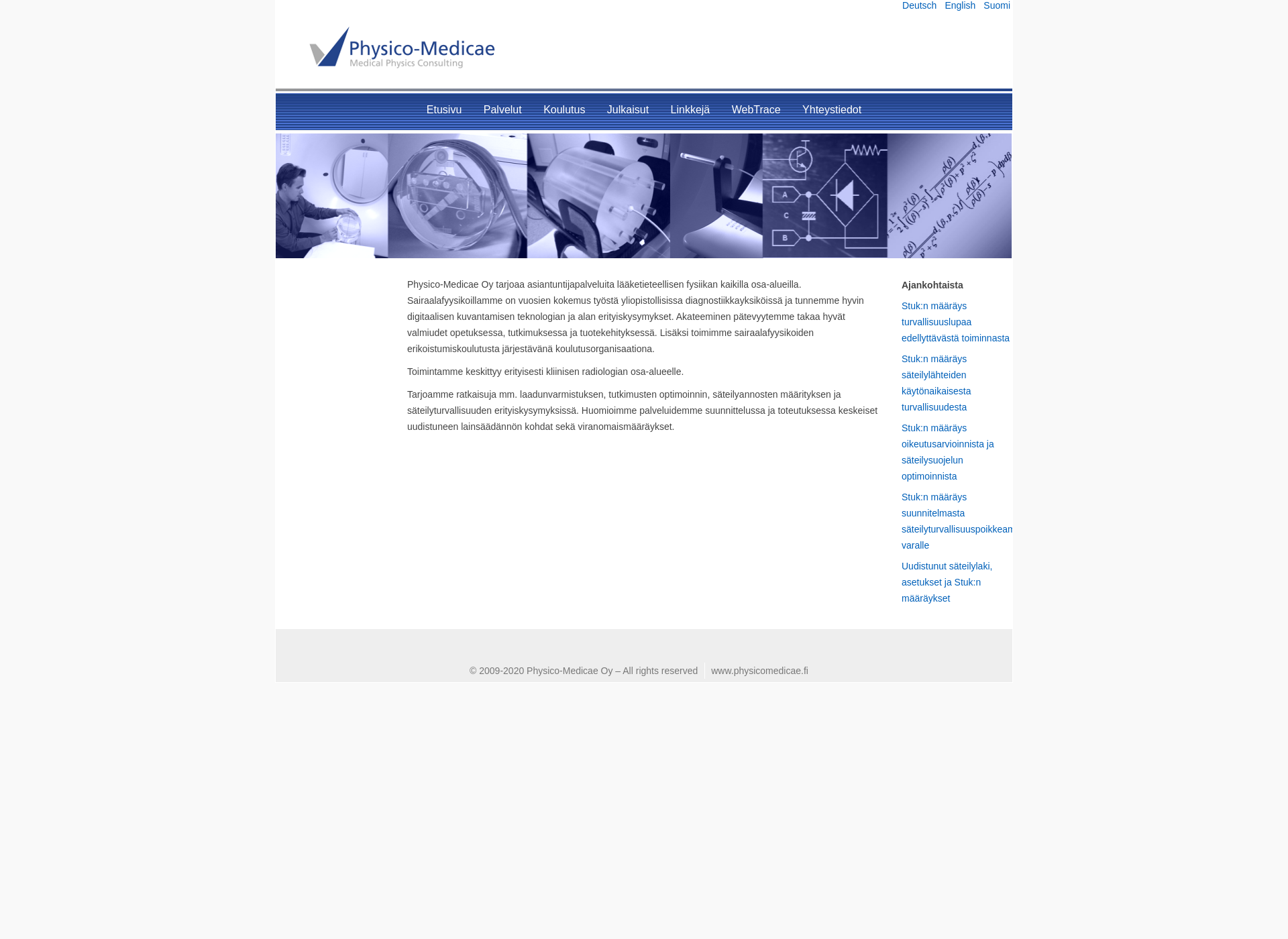 Screenshot for physicomedicae.fi