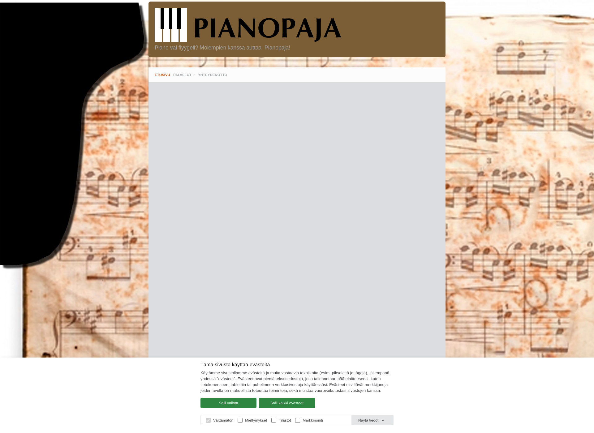 Skärmdump för pianopaja.fi
