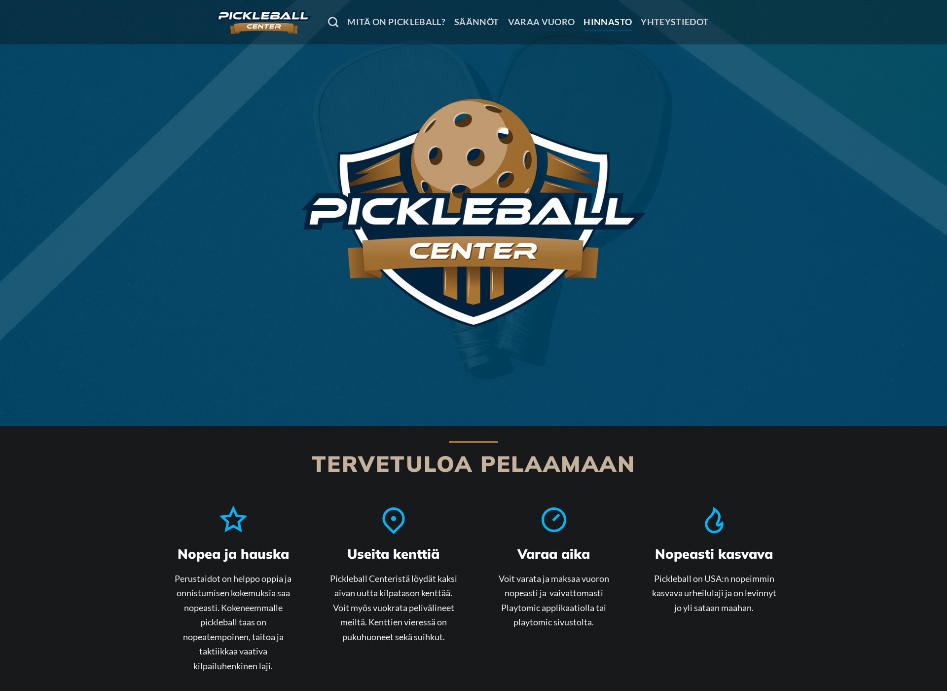 Screenshot for pickleballcenter.fi