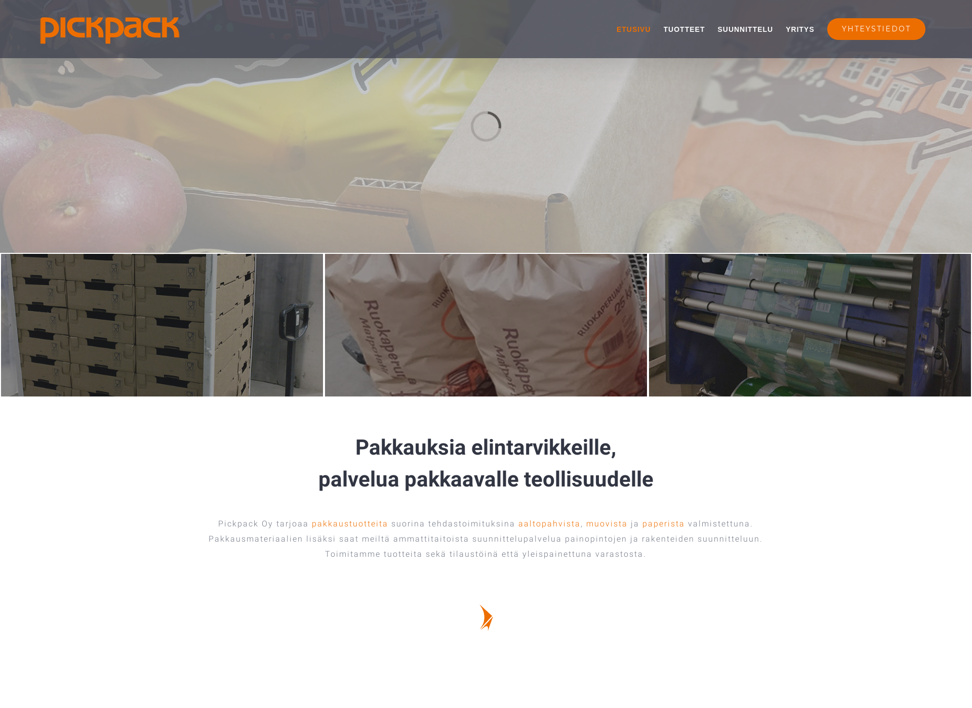 Skärmdump för pickpack.fi