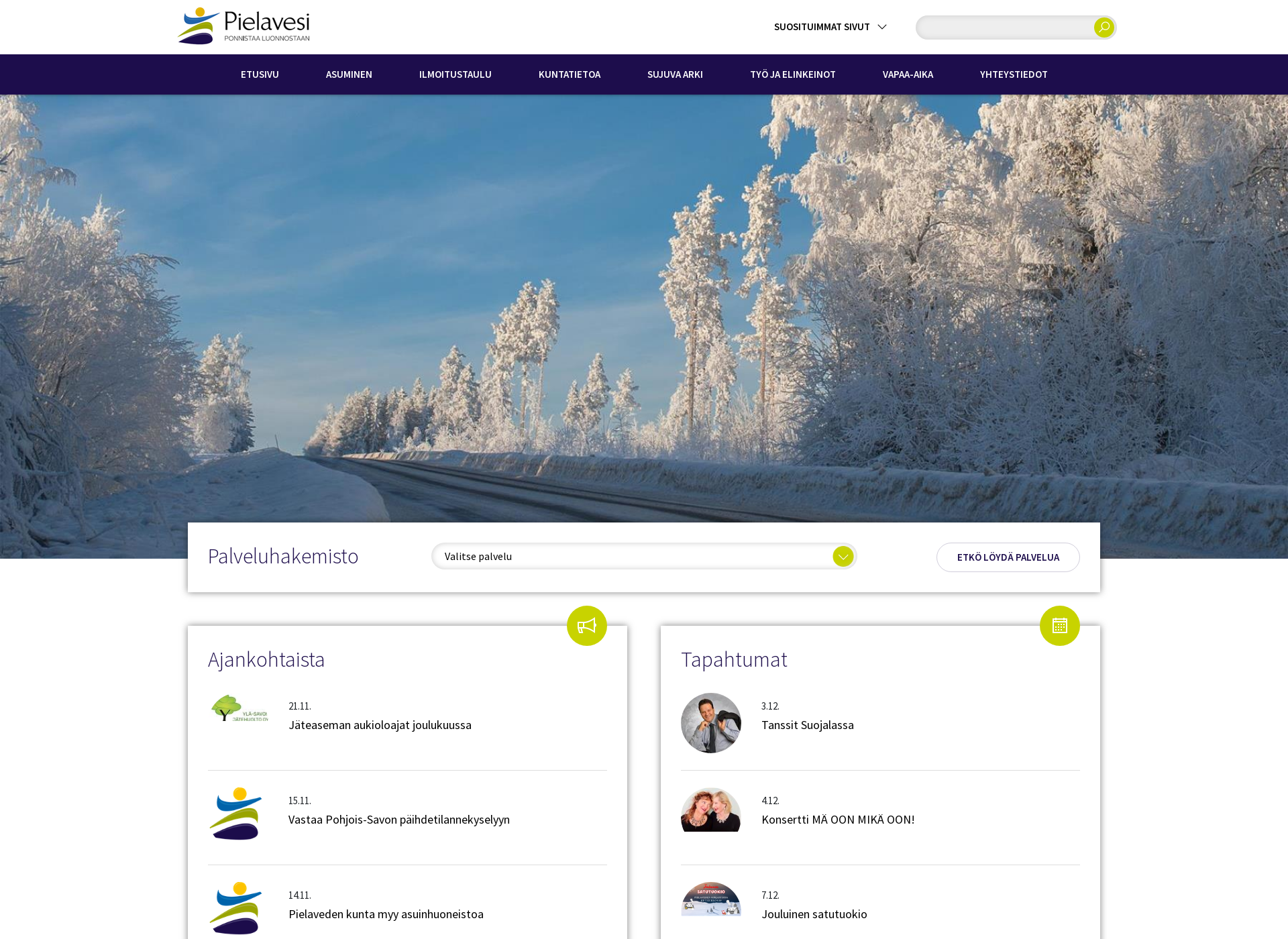 Screenshot for pielavesi.fi