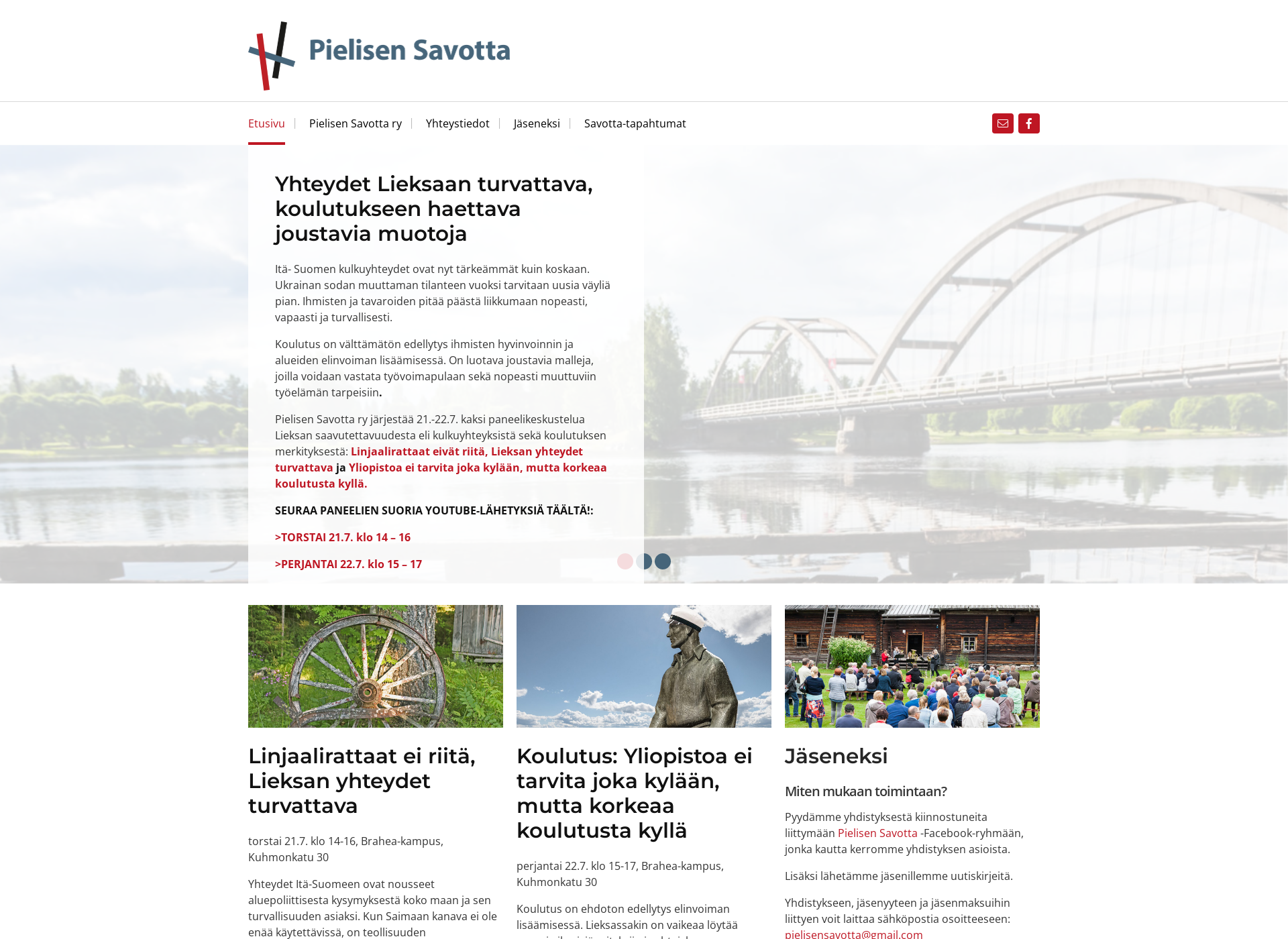 Screenshot for pielisensavotta.fi