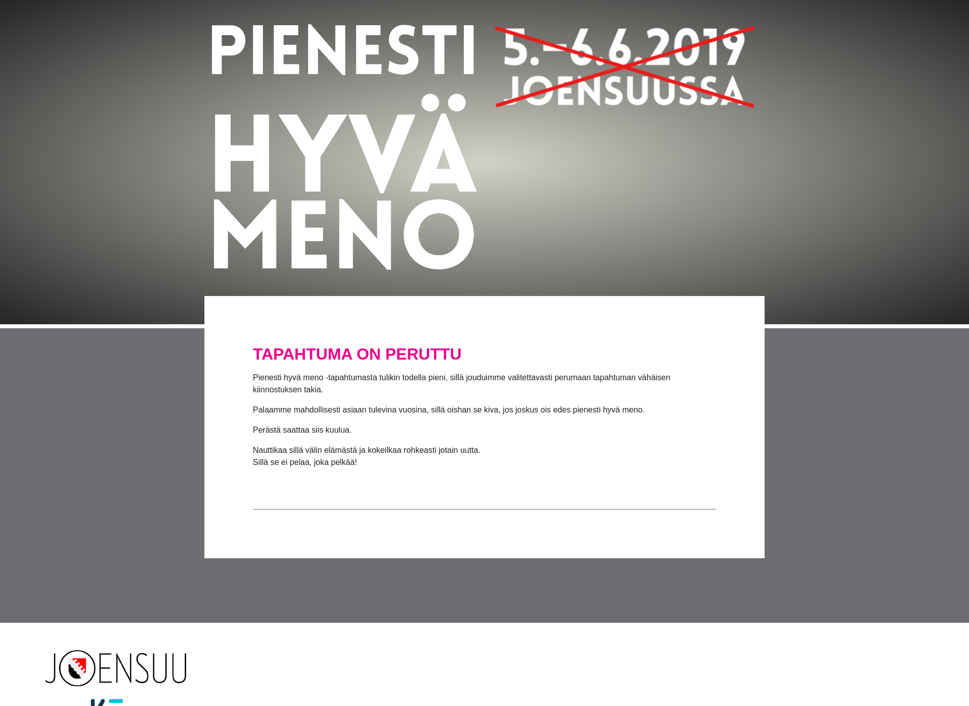 Skärmdump för pienestihyvameno.fi