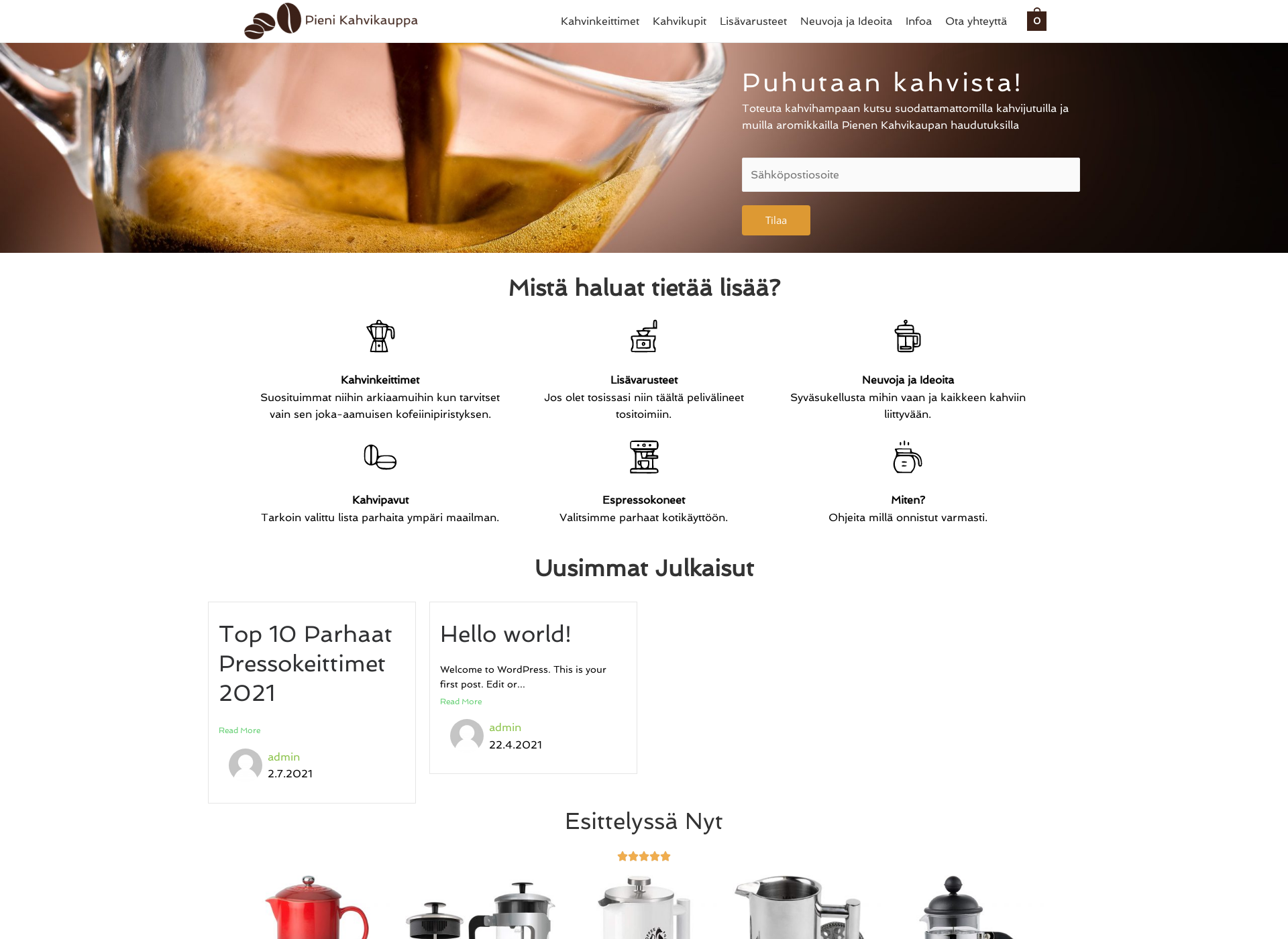 Screenshot for pienikahvikauppa.fi