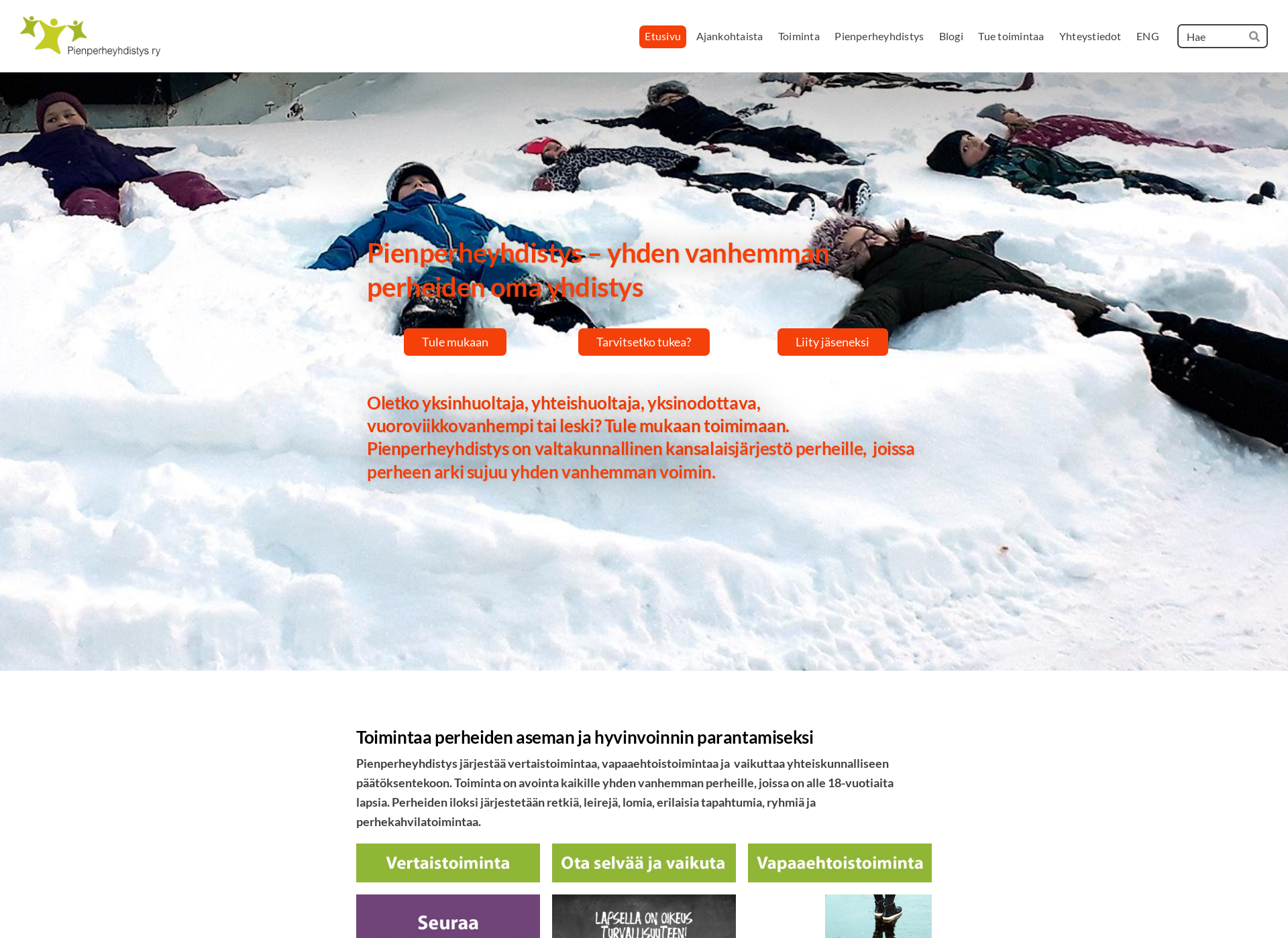 Screenshot for pienperhe.fi