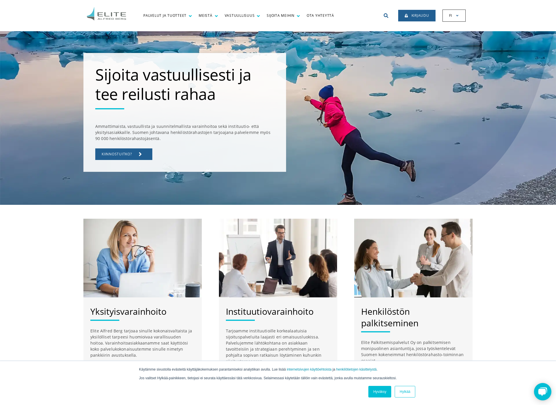 Skärmdump för pienyrittäjälaina.fi