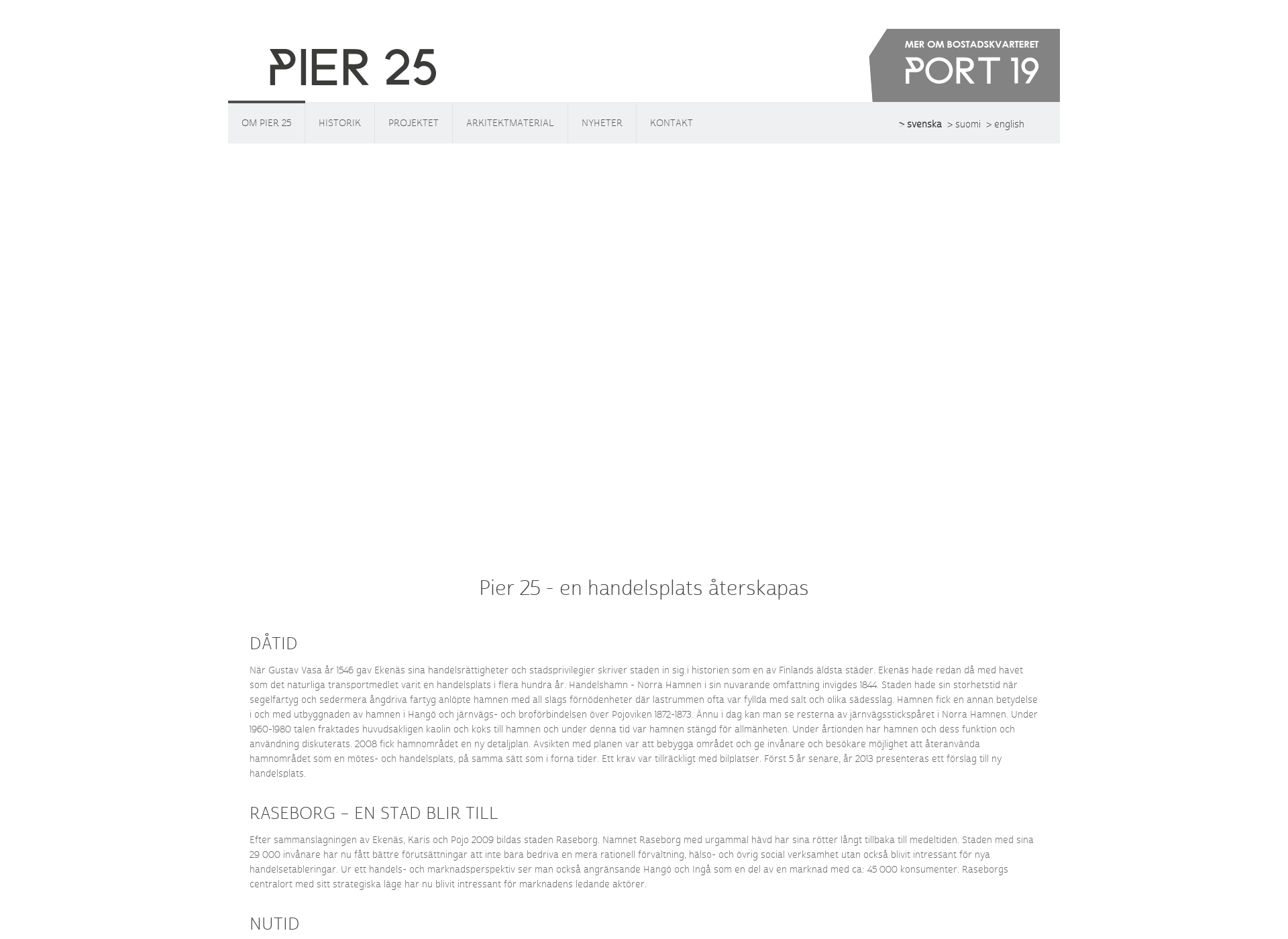 Skärmdump för pier25.fi