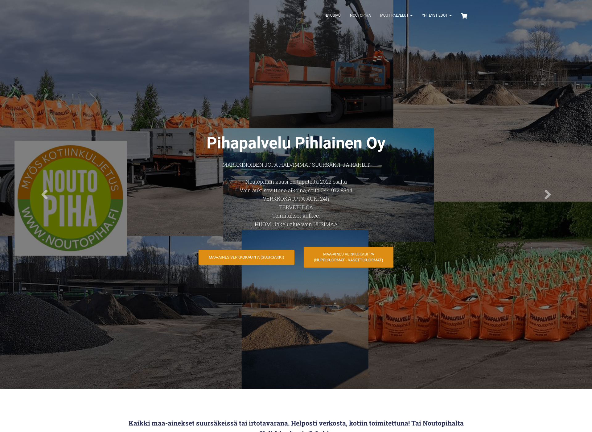 Screenshot for pihapalvelu.fi