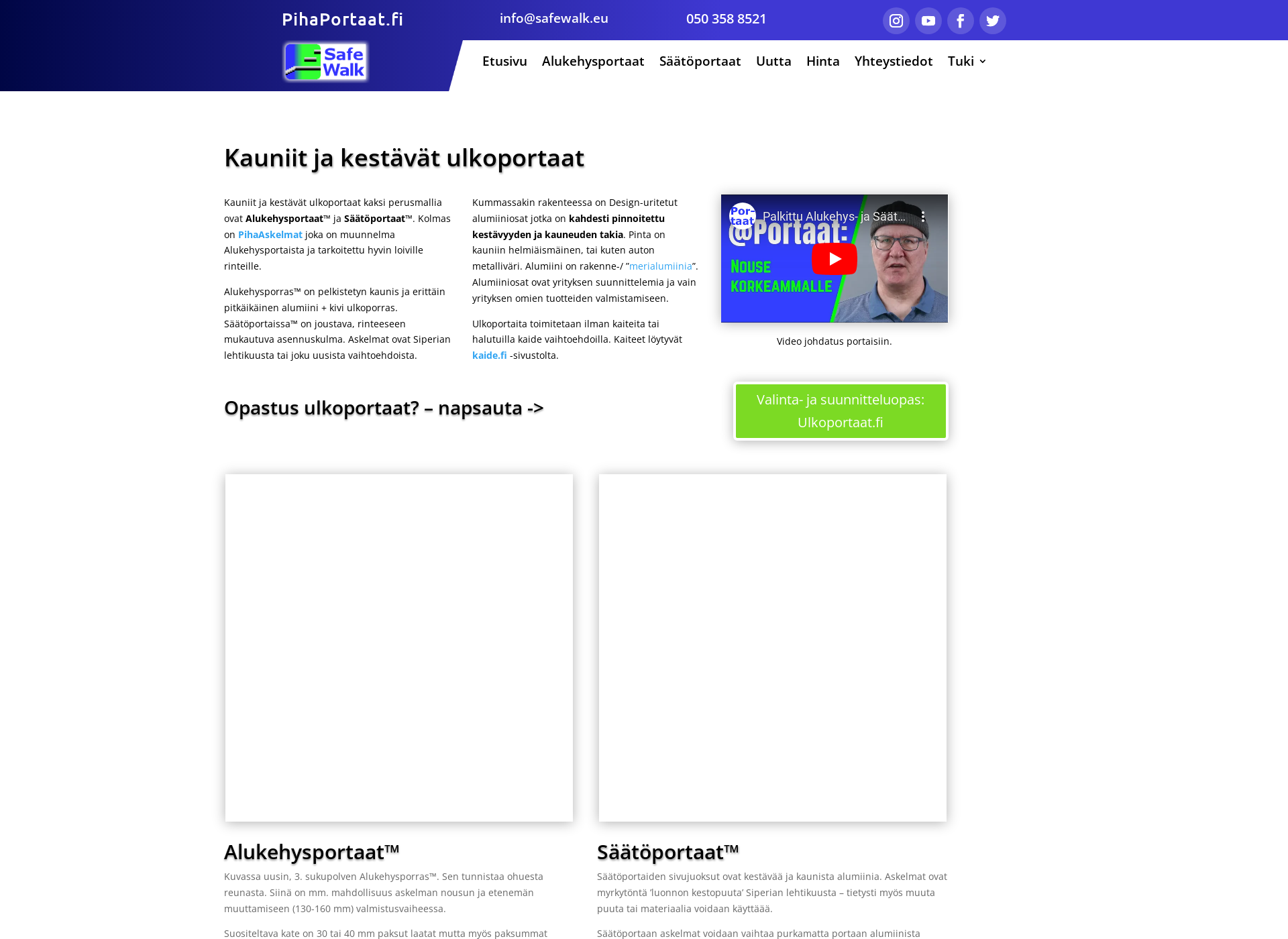 Skärmdump för pihaporras.fi