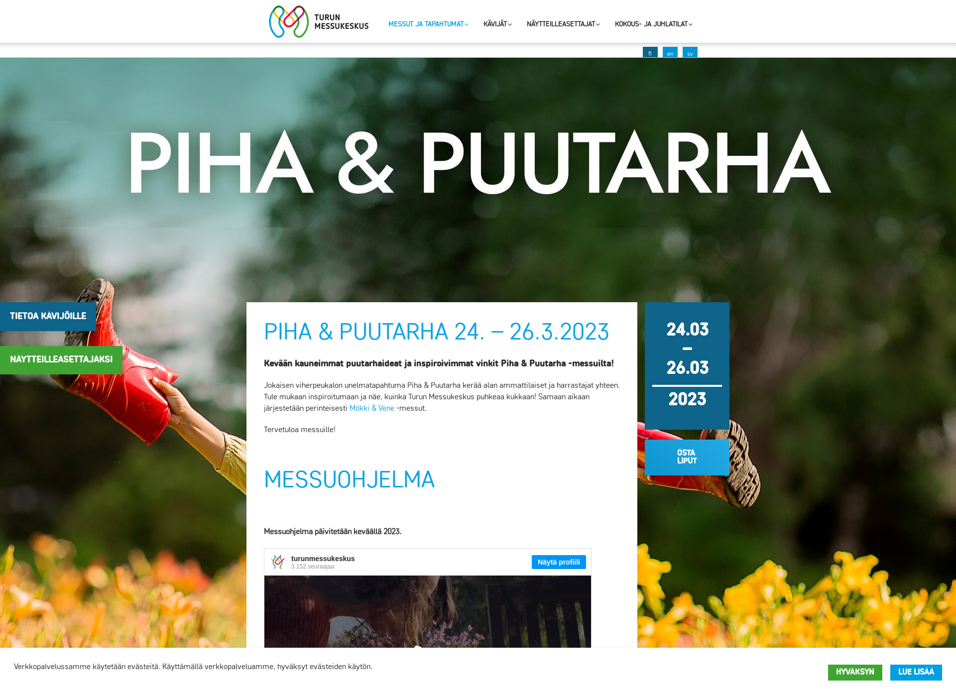 Screenshot for pihapuutarhamessut.fi