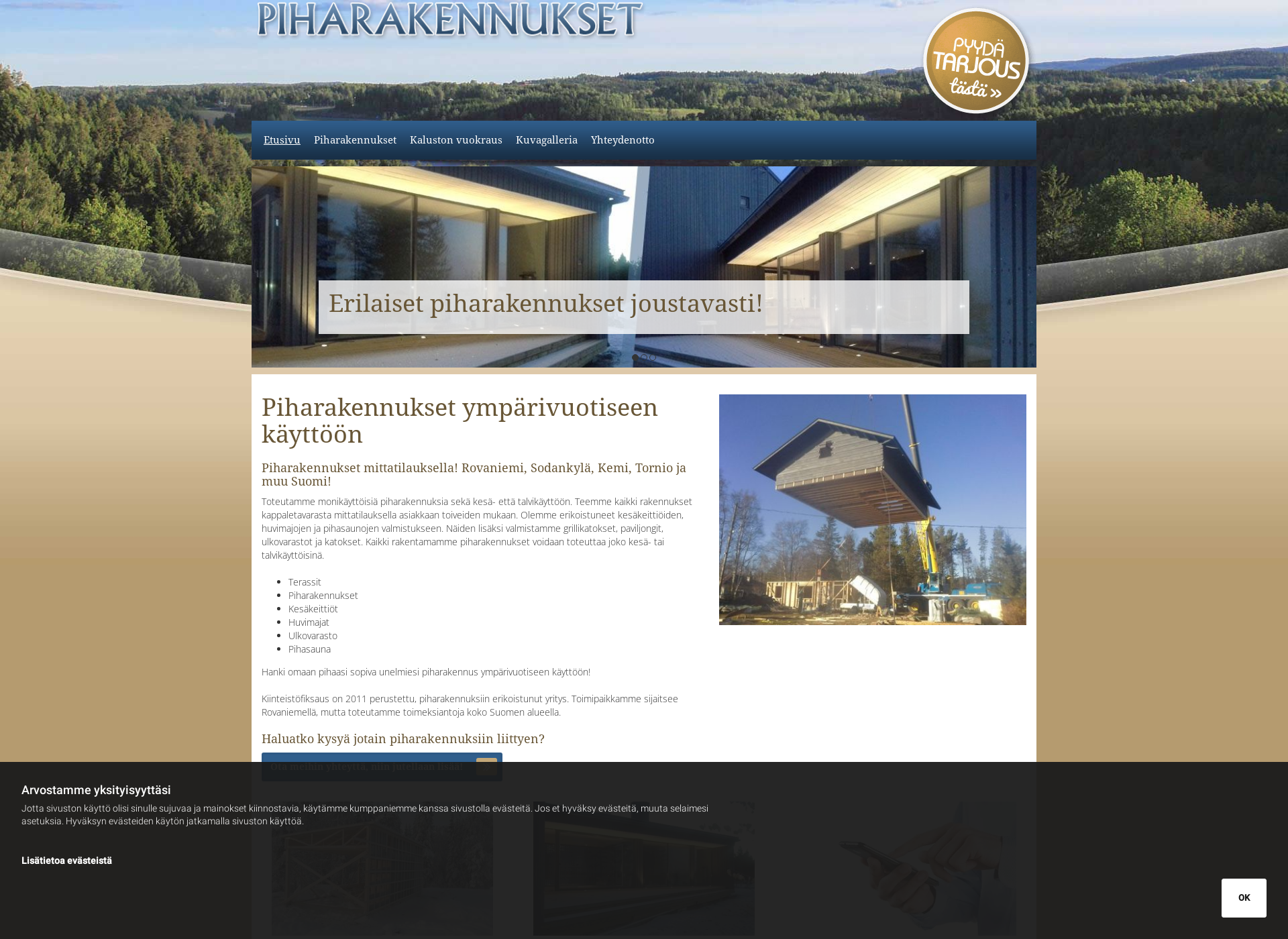 Screenshot for piharakennukset.fi