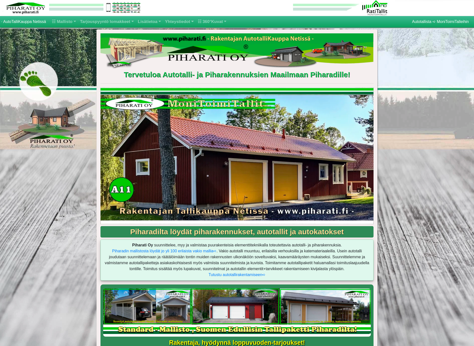 Skärmdump för piharati.fi