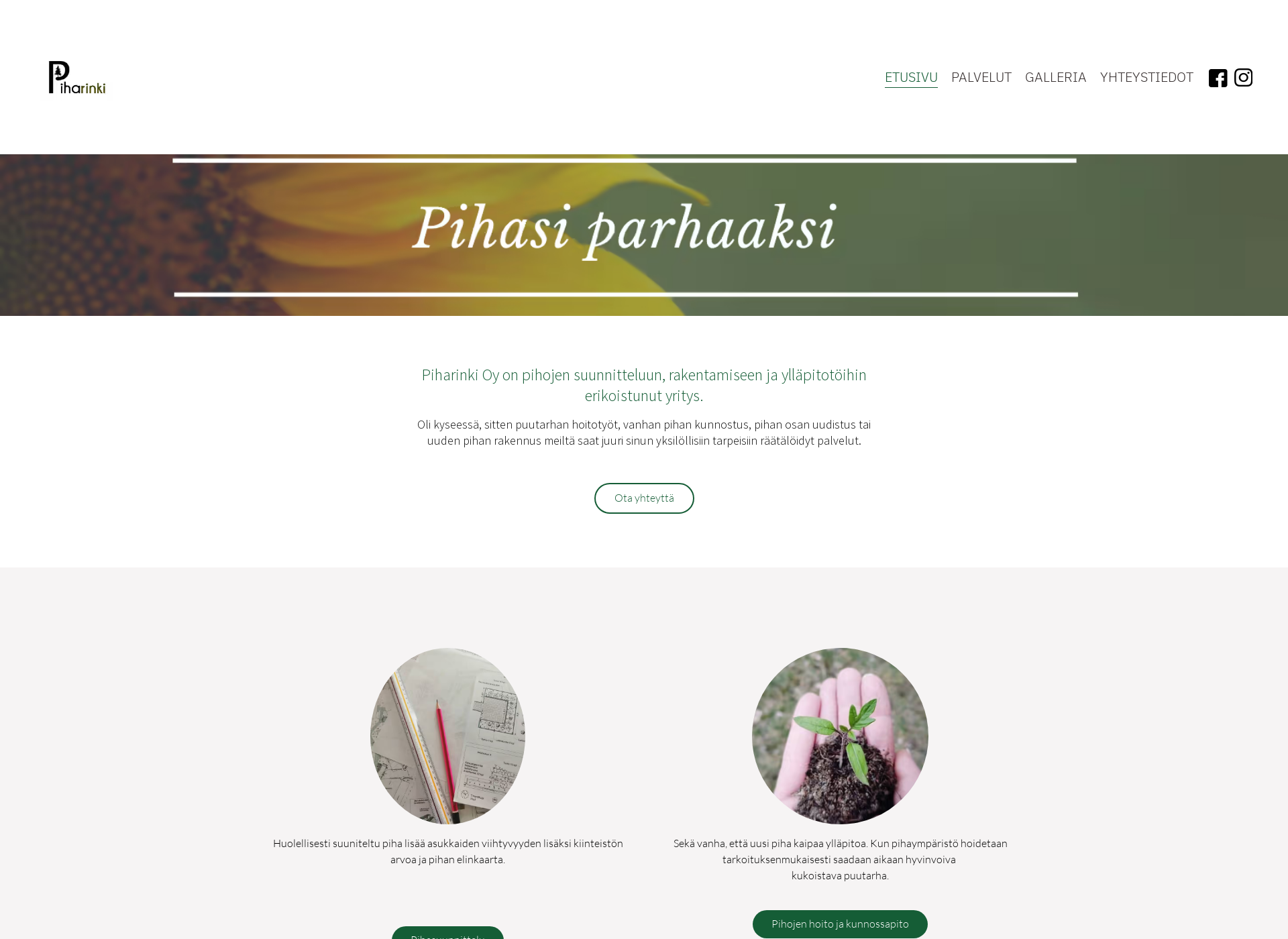 Skärmdump för piharinki.fi