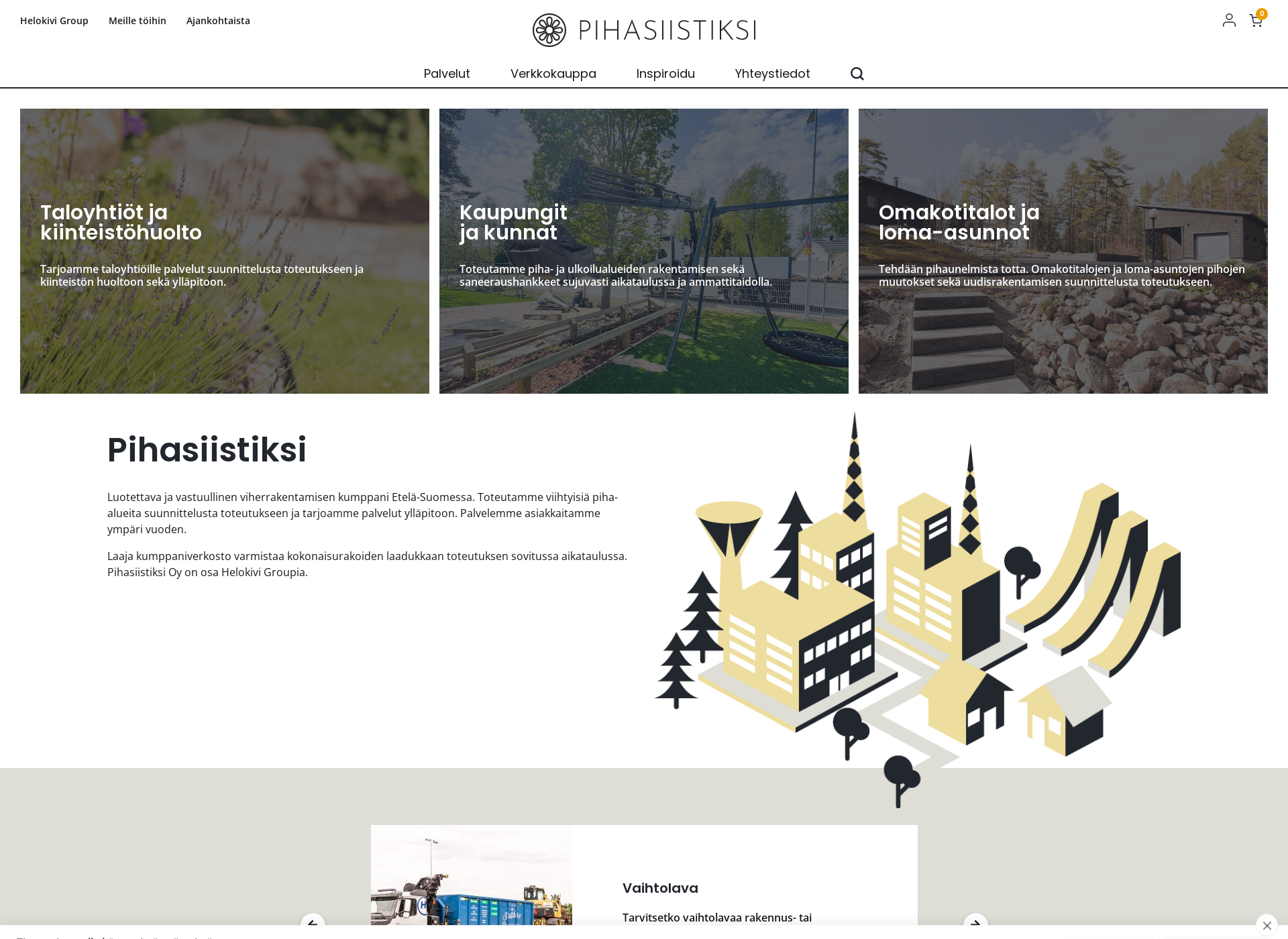 Screenshot for pihasiistiksi.fi