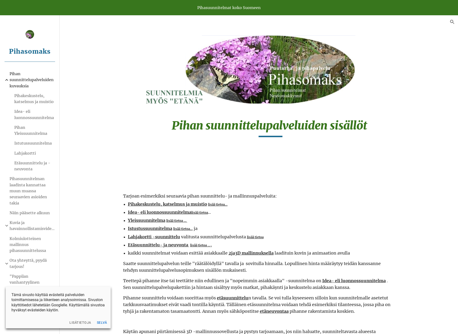 Screenshot for pihasomaks.fi