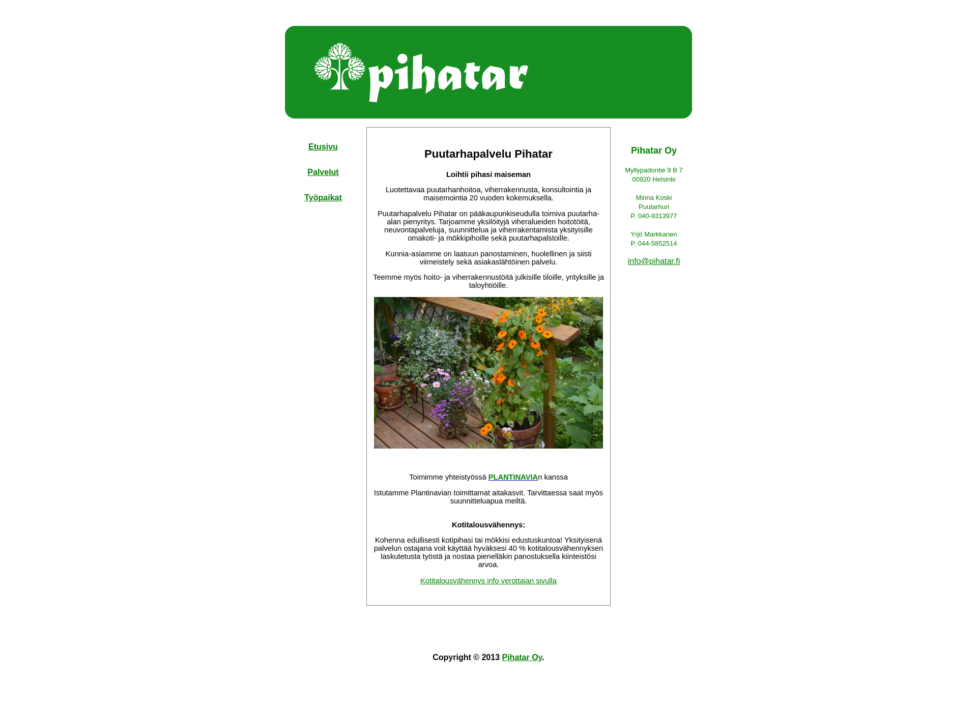 Screenshot for pihatar.fi