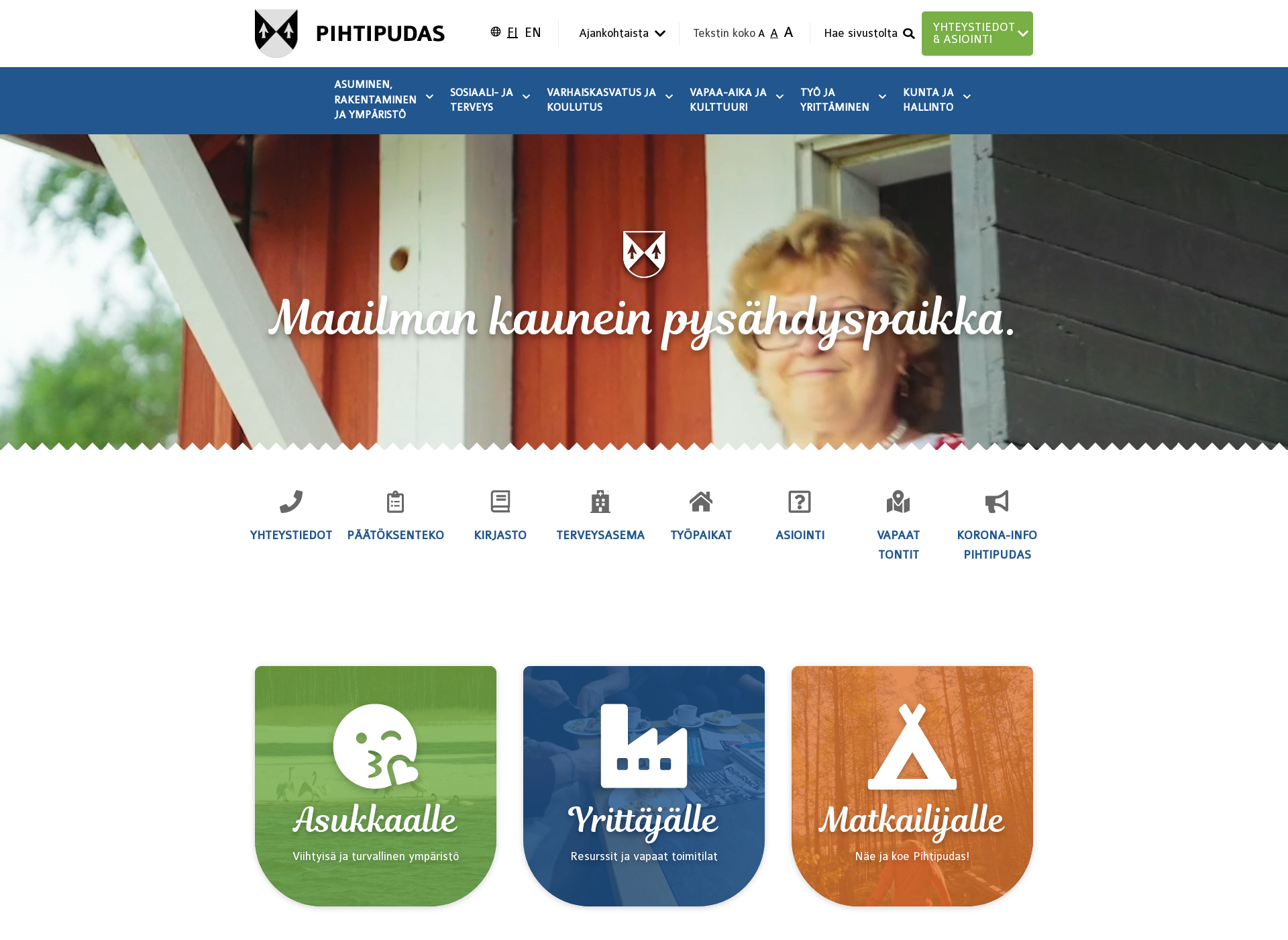 Screenshot for pihtipudas.fi