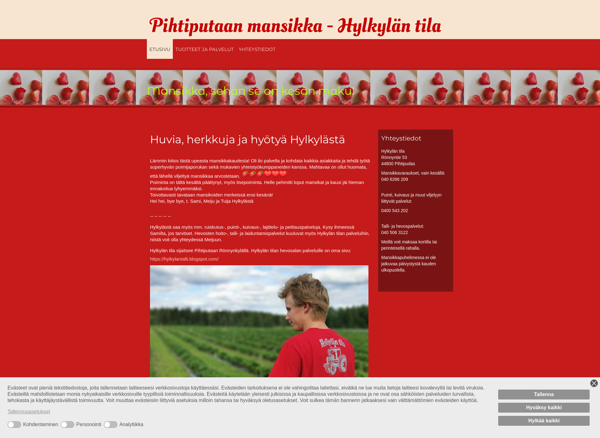 Screenshot for pihtiputaanmansikka.fi