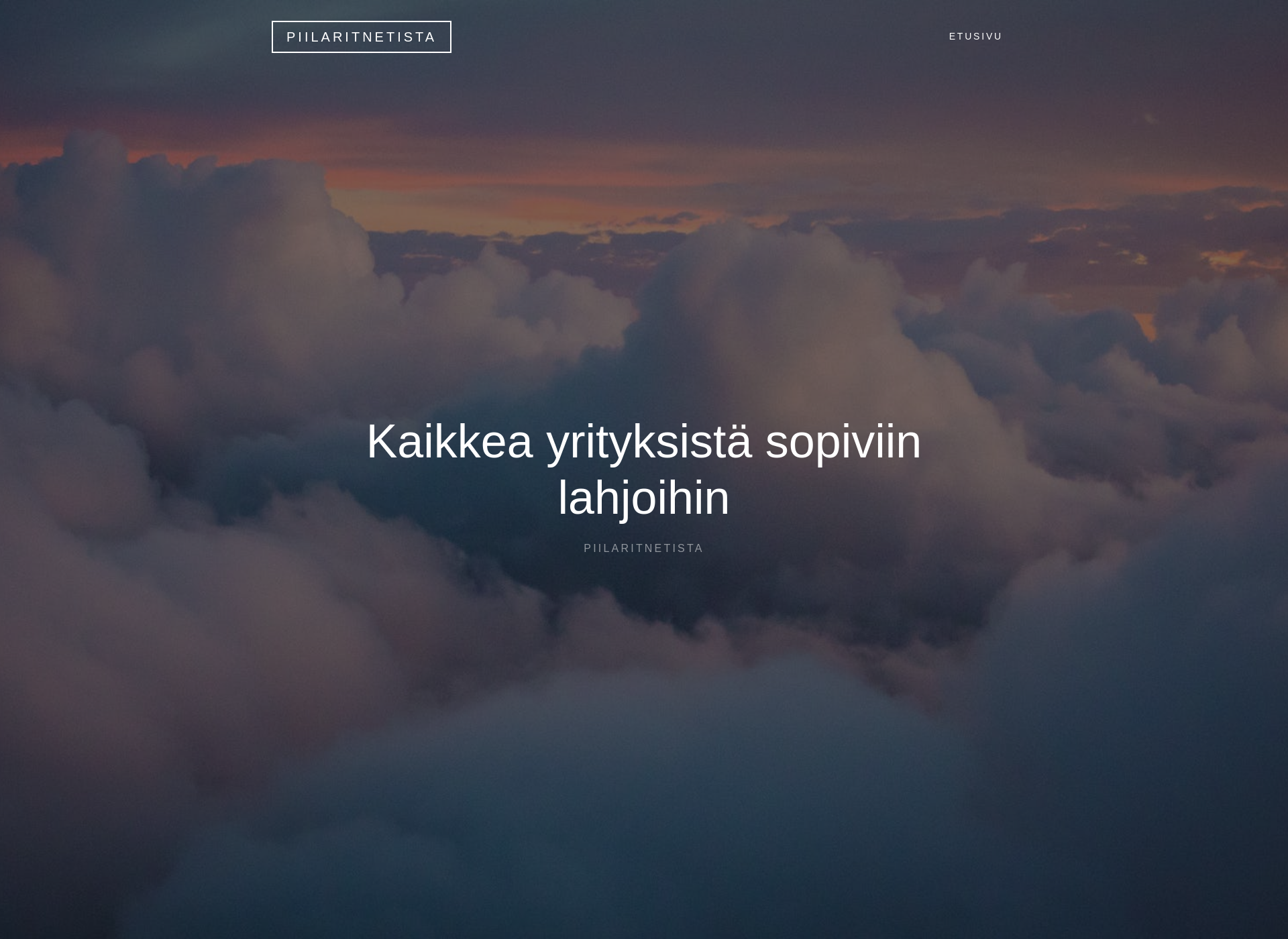Skärmdump för piilaritnetista.fi