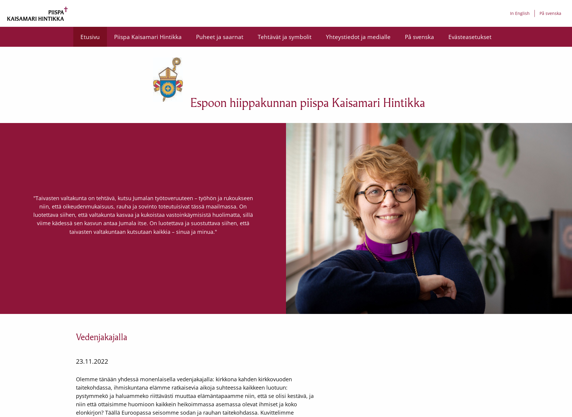 Screenshot for piispakaisamarihintikka.fi