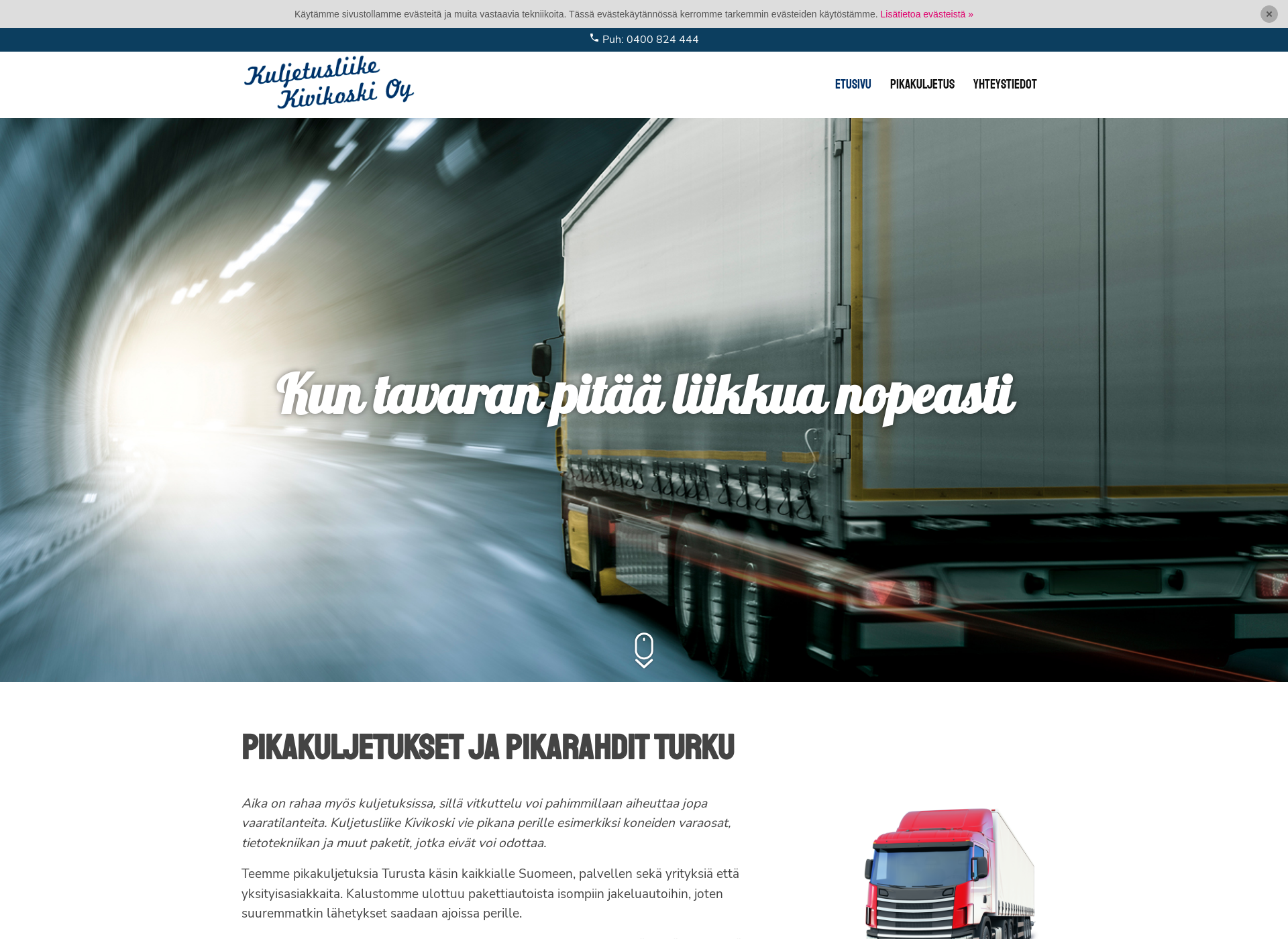 Screenshot for pikakuljetusturku.fi