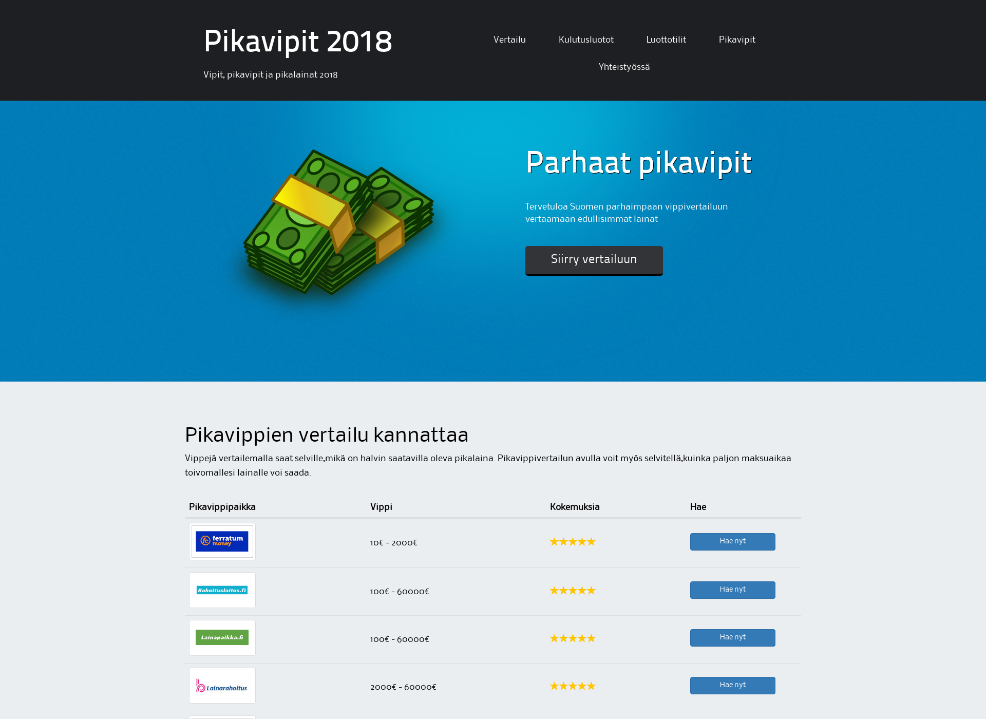 Screenshot for pikavipit2017.fi