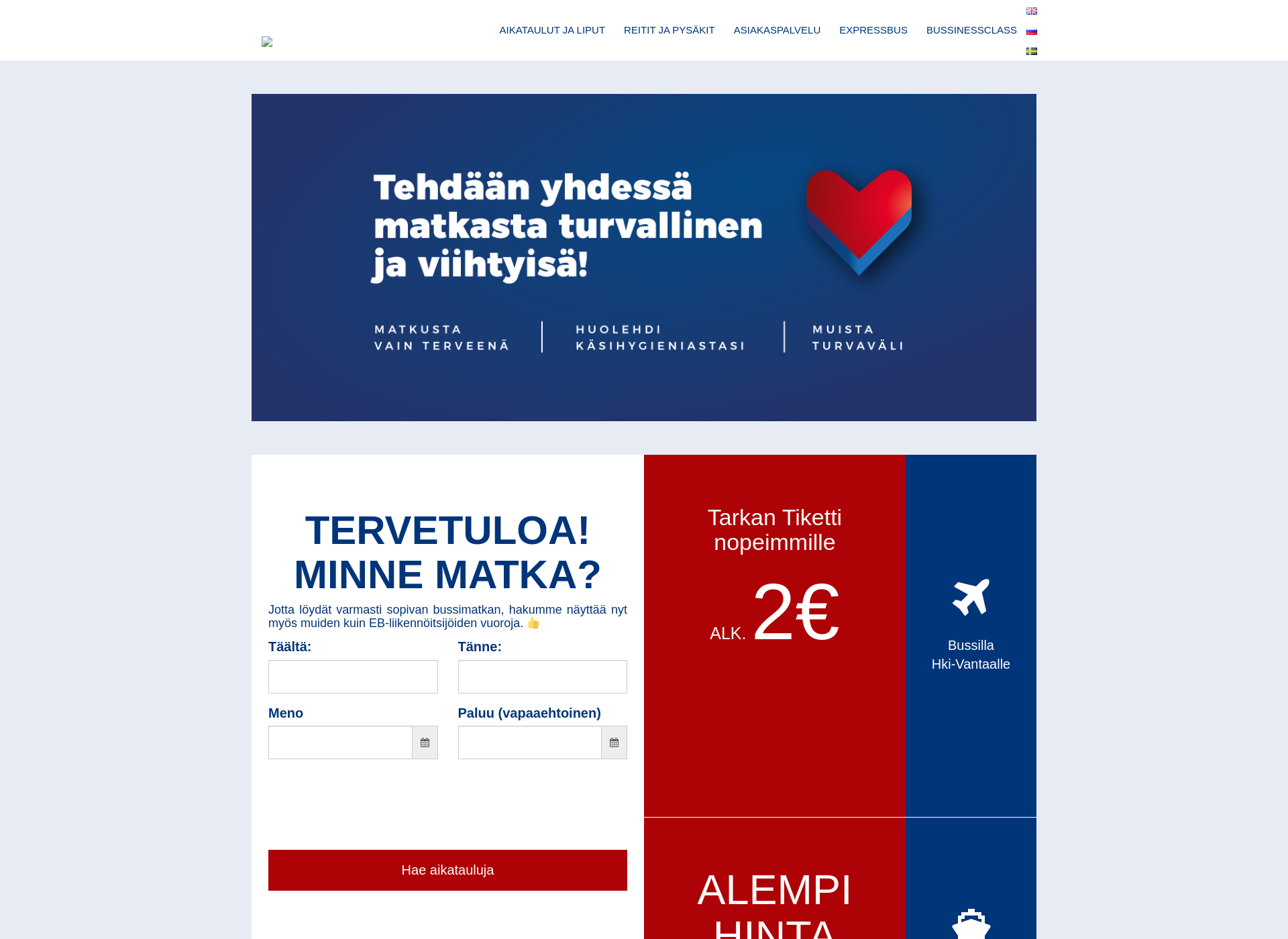 Screenshot for pikavuoro.fi