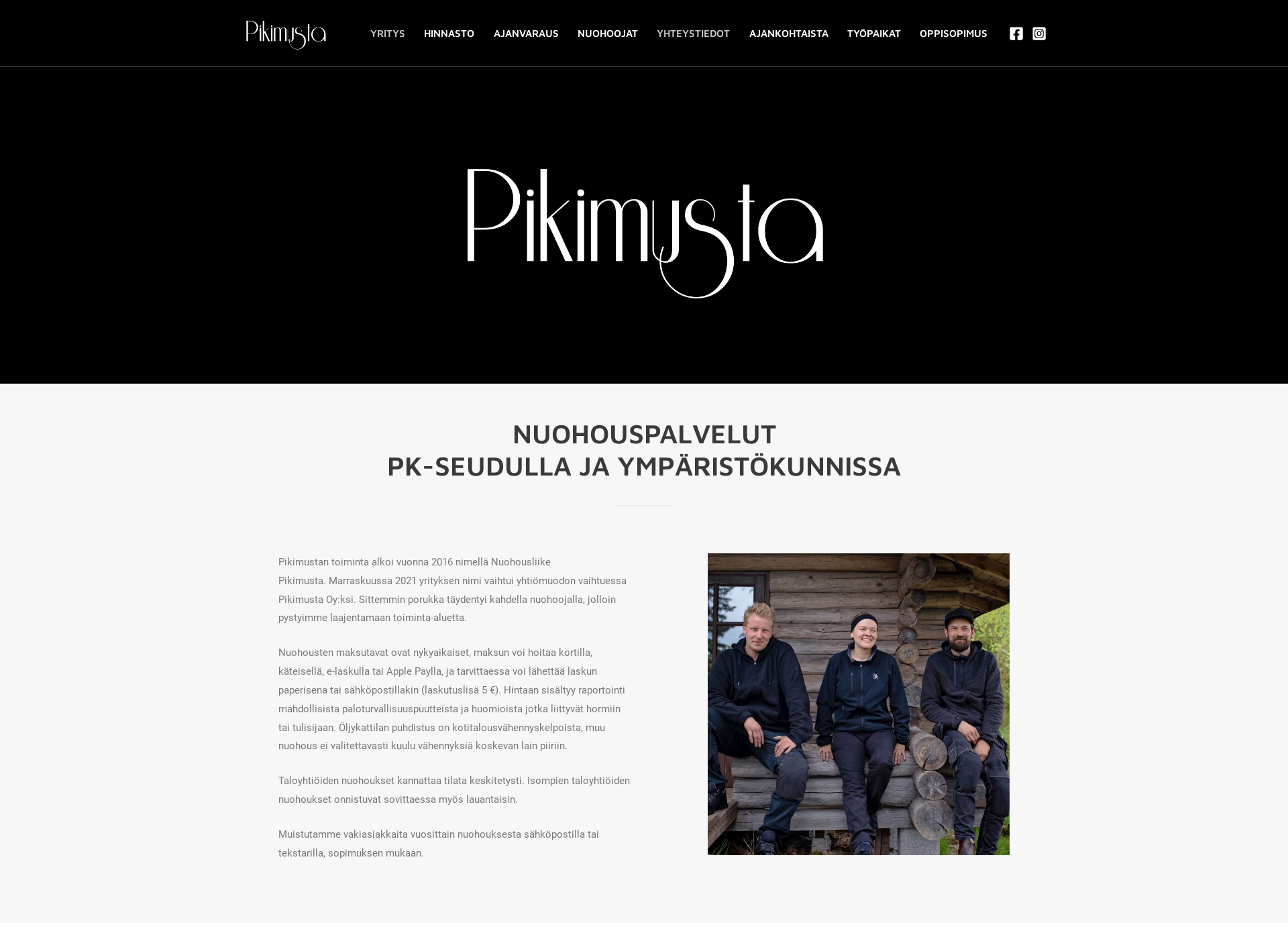 Skärmdump för pikimusta.fi