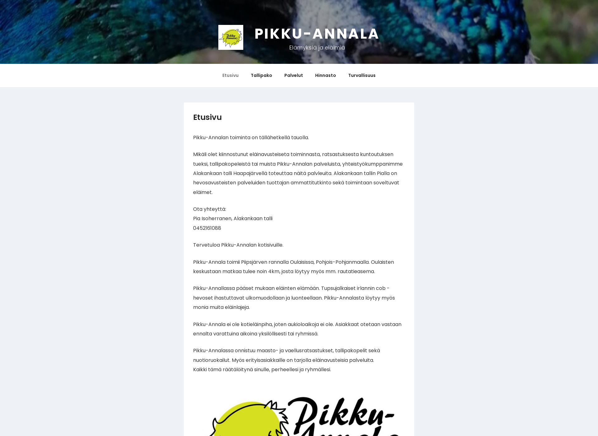 Screenshot for pikkuannala.fi