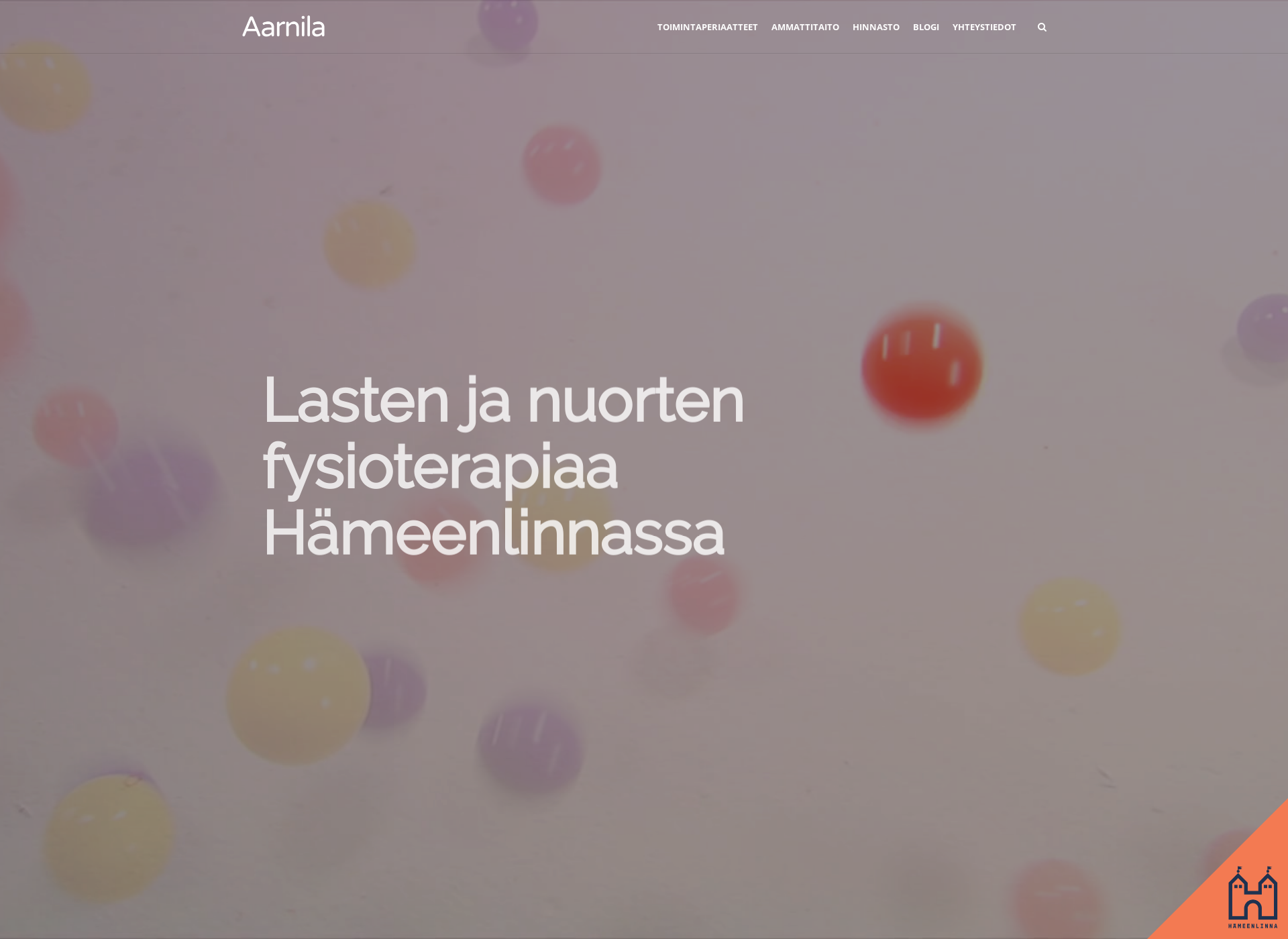 Skärmdump för pikkulinnut.fi