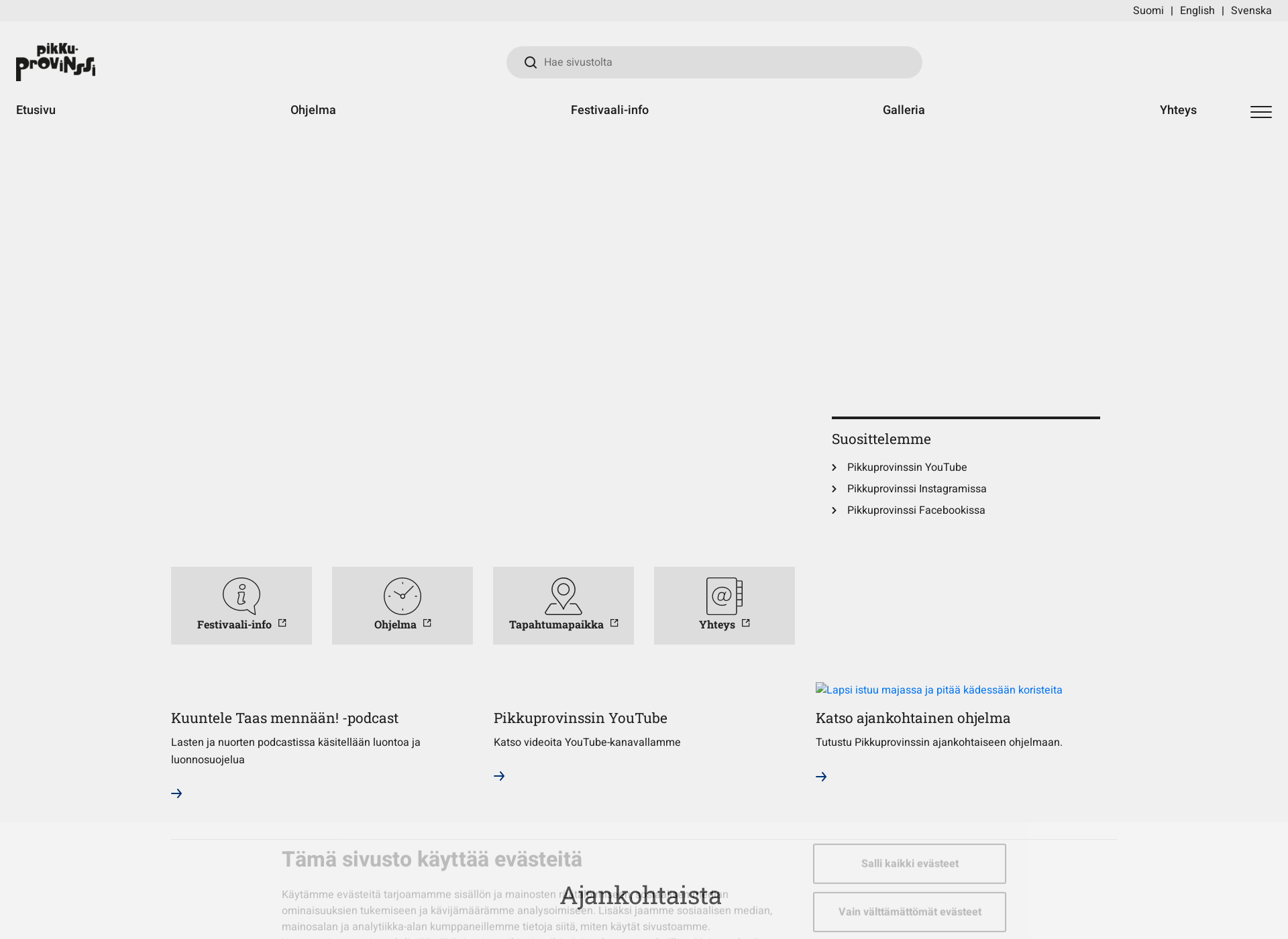 Screenshot for pikkuprovinssi.fi