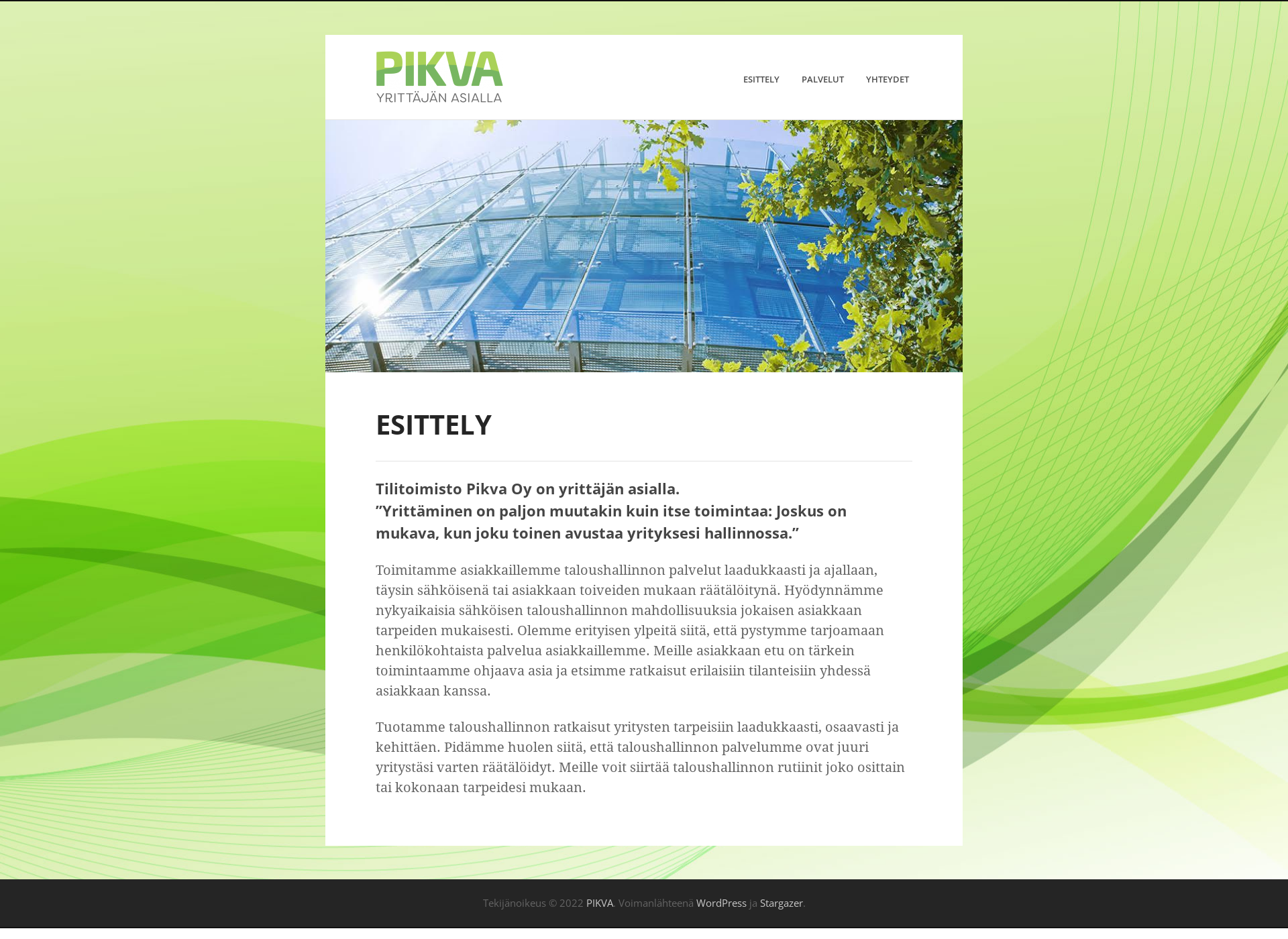 Skärmdump för pikva.fi