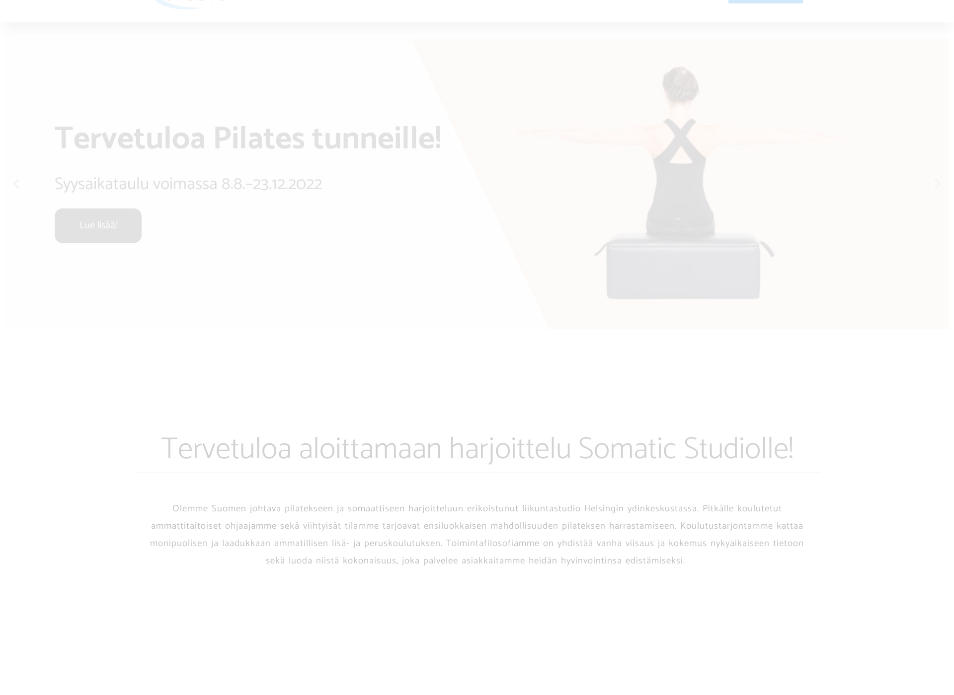 Skärmdump för pilates.fi