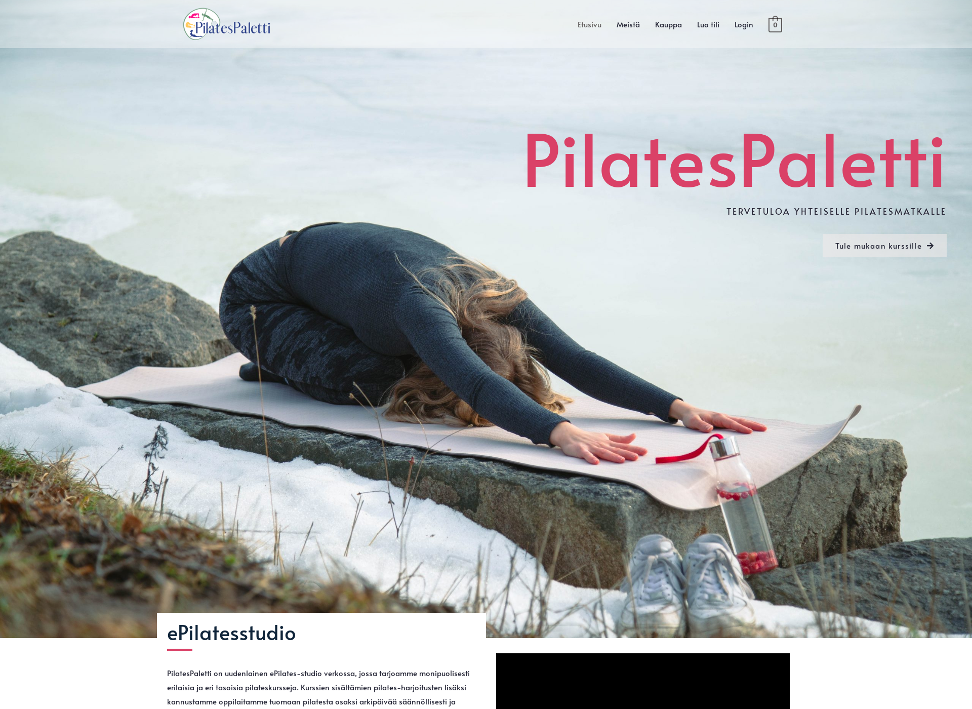 Skärmdump för pilatespaletti.fi