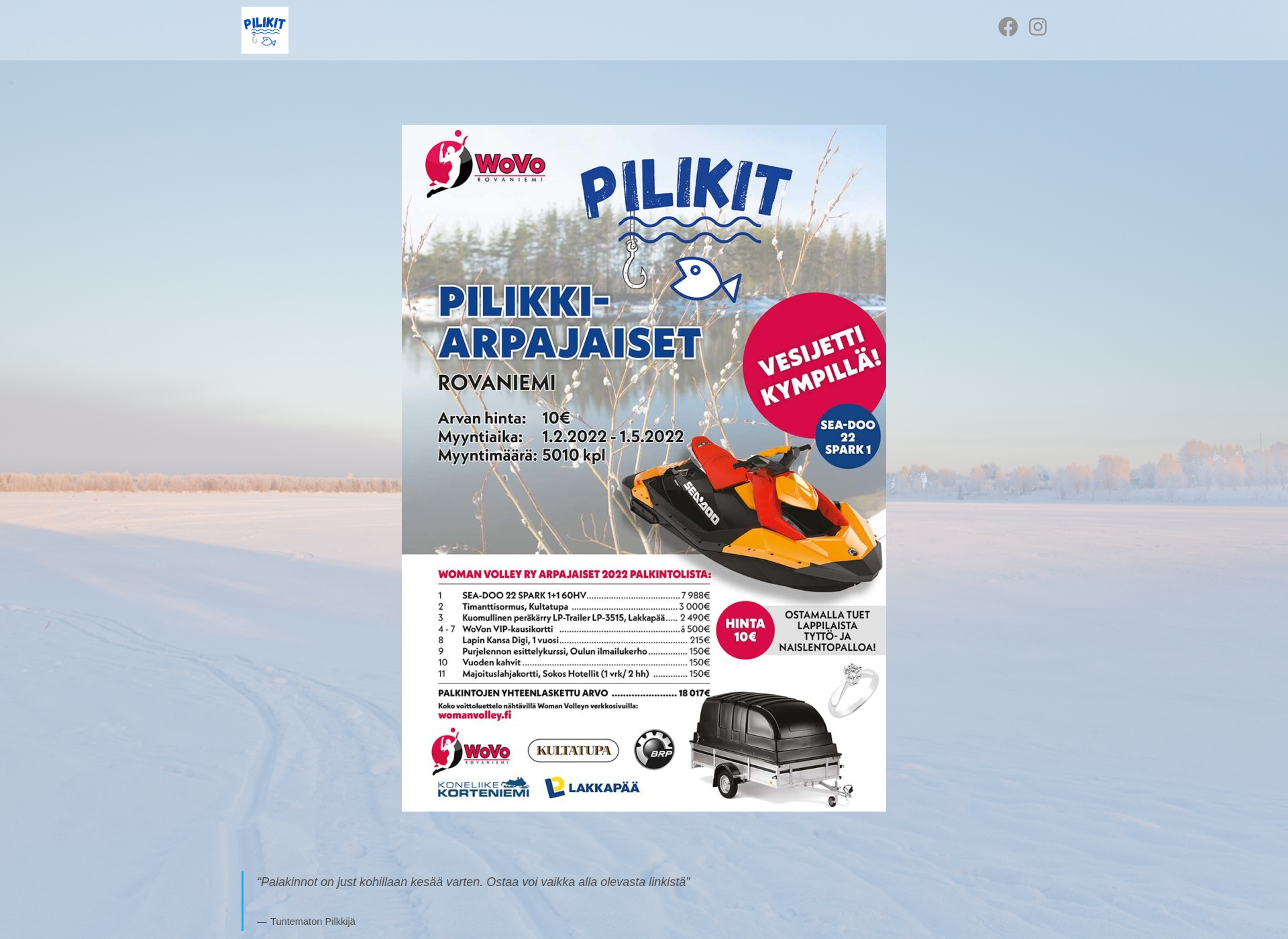 Screenshot for pilikit.fi
