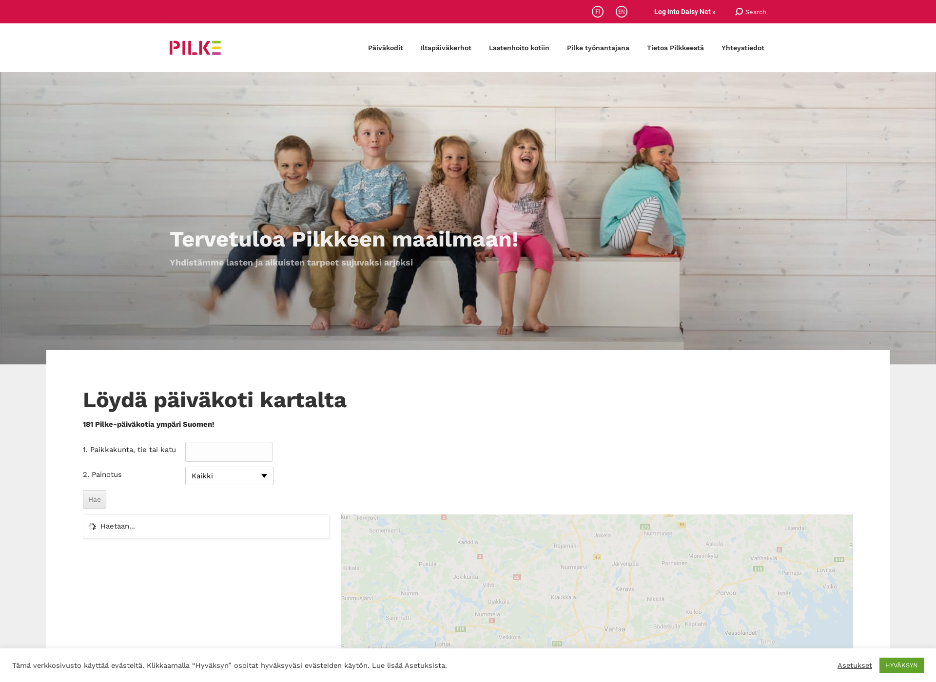 Screenshot for pilkepöllö.fi