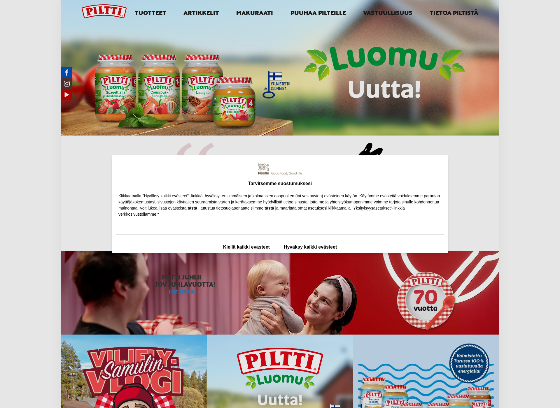 Screenshot for piltti.fi