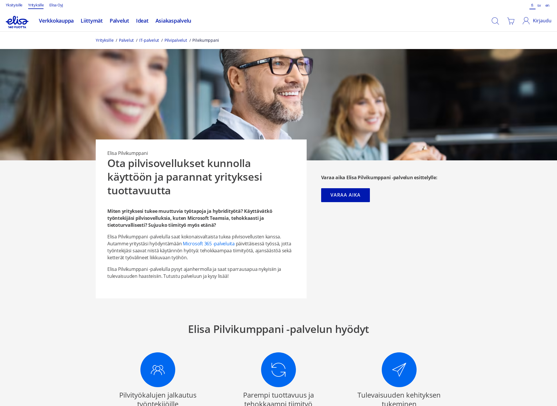 Skärmdump för pilvikumppani.fi